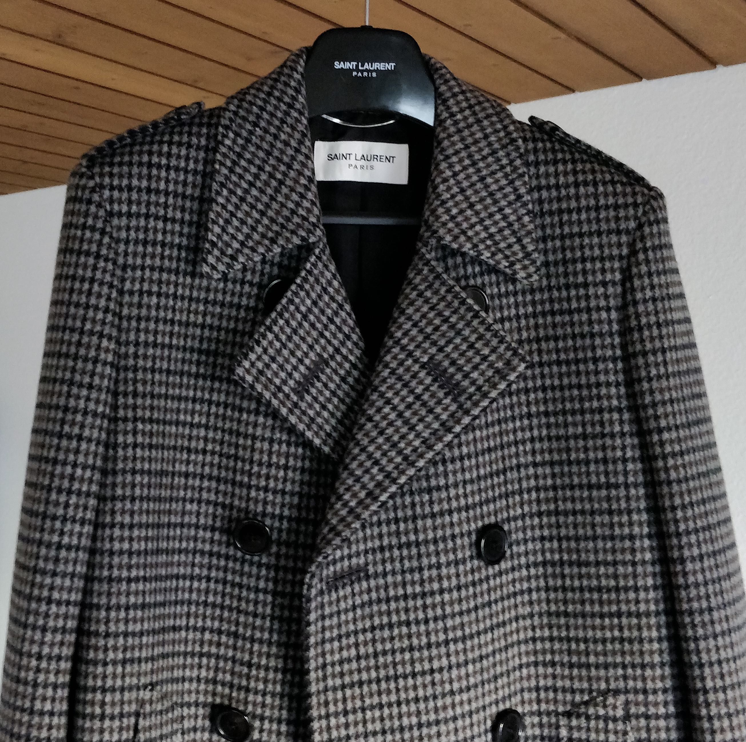 Saint Laurent Paris FW14 Runway Glencheck Coat Celine Size US M / EU 48-50 / 2 - 3 Thumbnail
