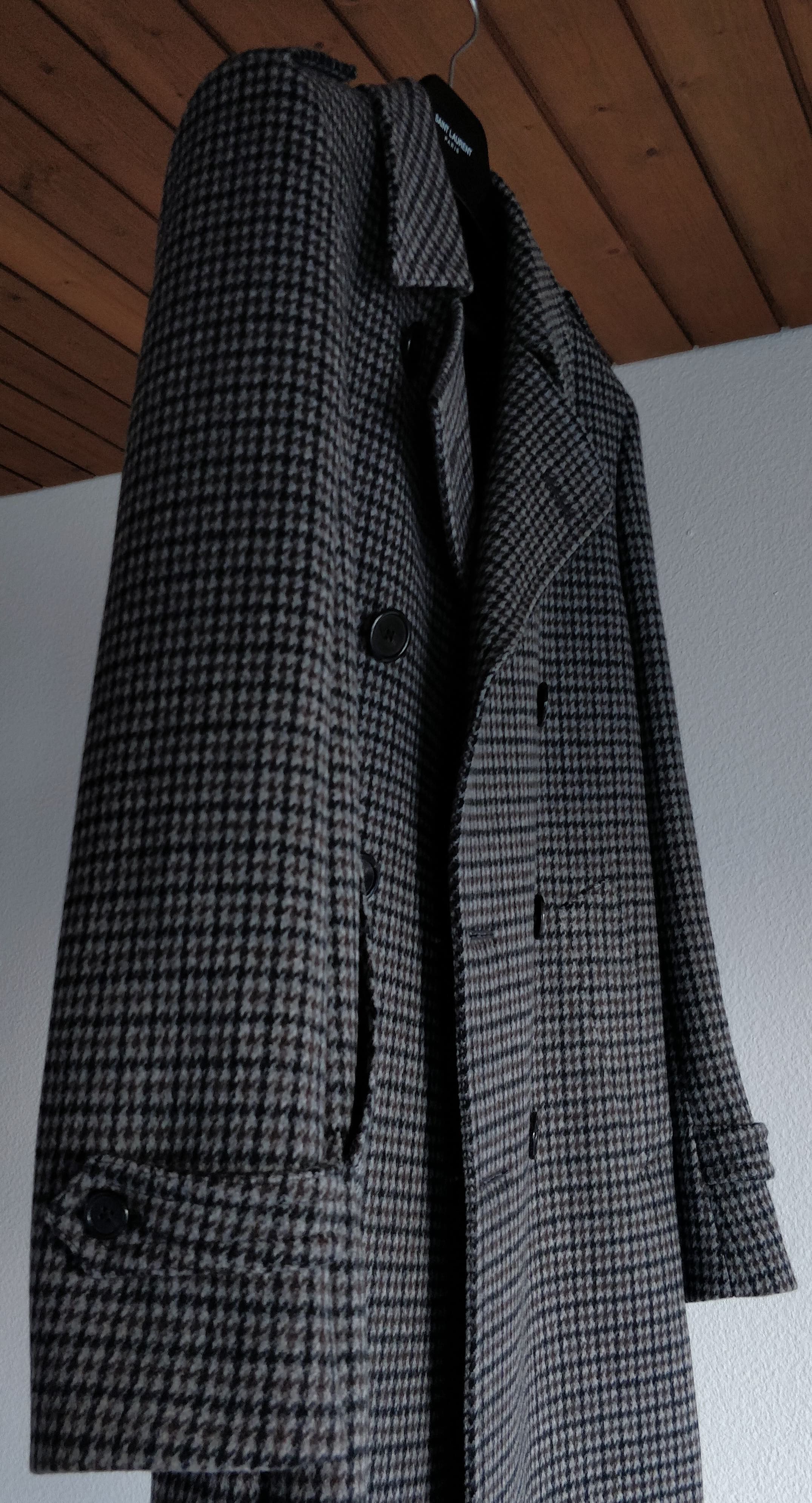 Saint Laurent Paris FW14 Runway Glencheck Coat Celine Size US M / EU 48-50 / 2 - 7 Thumbnail