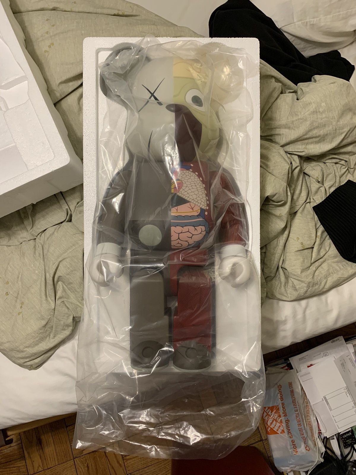 Kaws × Original Fake KAWS Bearbrick Dissected 1000% | Grailed