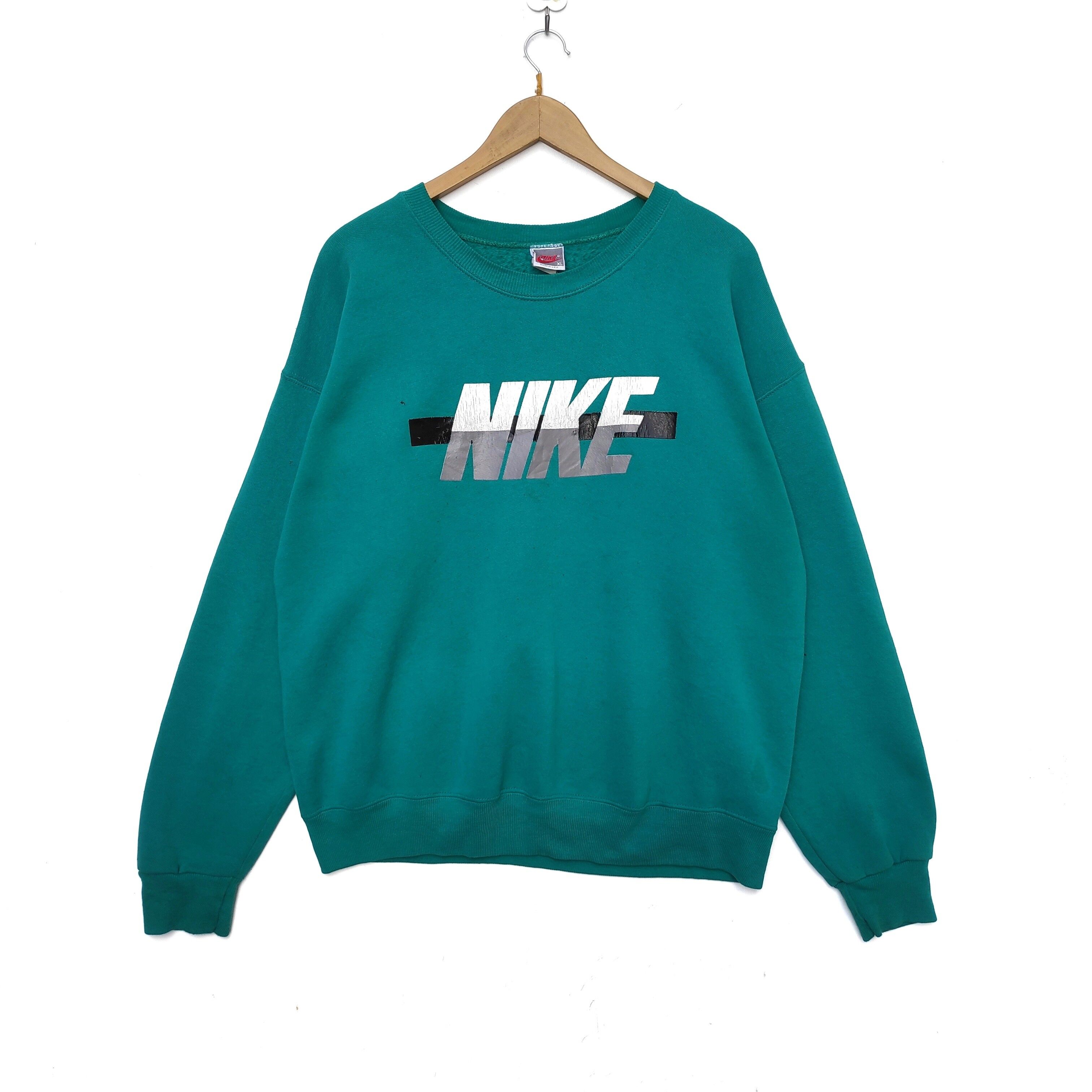 Nike Vintage Nike Sweatshirt Large Green Dope 90s Streetwear Size US L / EU 52-54 / 3 - 1 Preview
