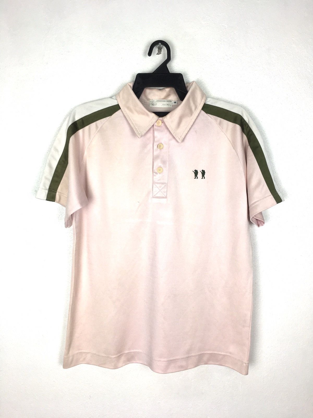 Bape × Vintage VTG BAPE APE SOLDIER MADE WITH GENERAL POLO JERSEY Size US M / EU 48-50 / 2 - 2 Thumbnail