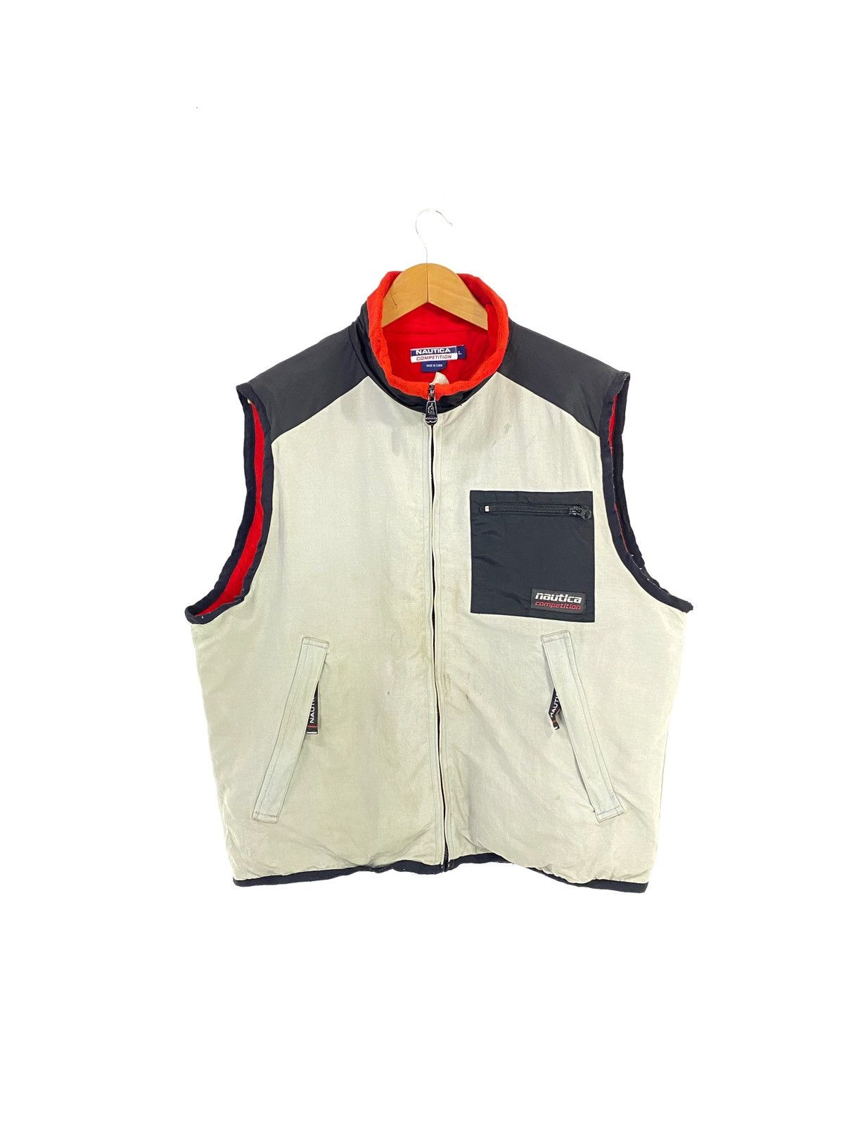 Nautica Vintage Nautica Vest Glow in the Dark Logo Big Logo Design Size US L / EU 52-54 / 3 - 3 Thumbnail