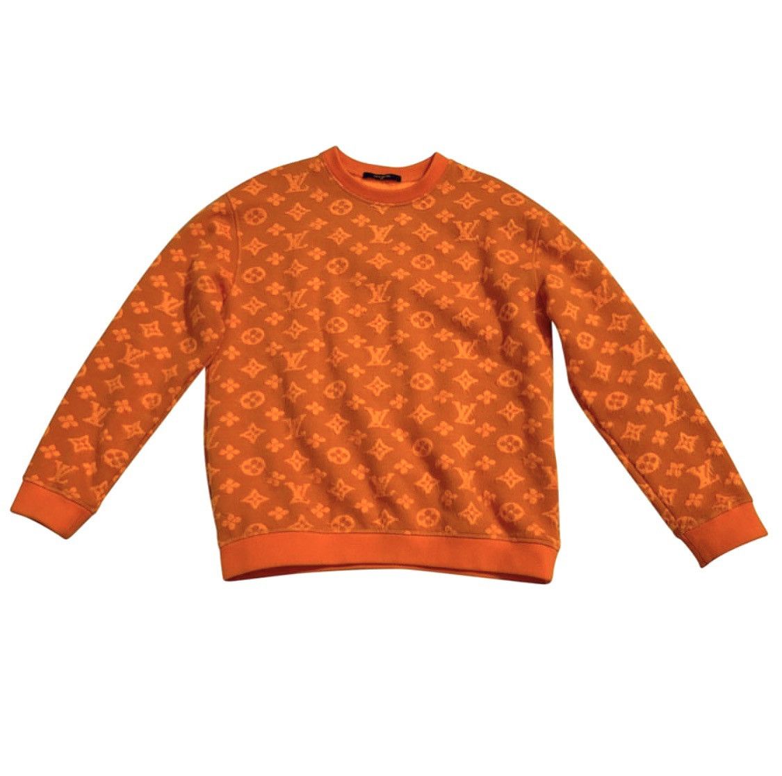Louis Vuitton 2019 Full Monogram Jacquard Crew Neck Sweatshirt - Orange  Sweatshirts & Hoodies, Clothing - LOU270651