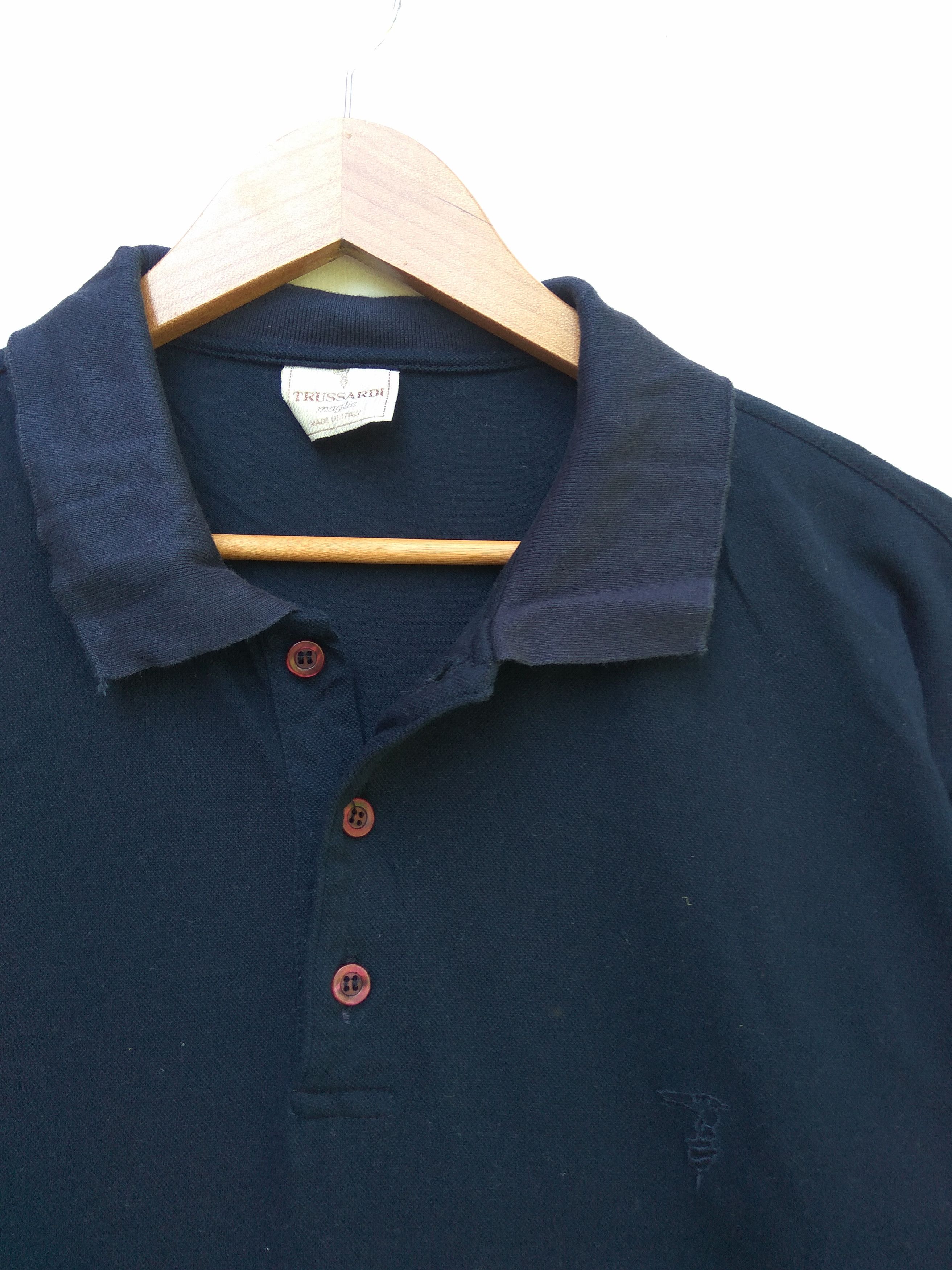 Trussardi 🔥 Trussardi Polo Shirt Made In Italy small logo embroidery Size US L / EU 52-54 / 3 - 2 Thumbnail