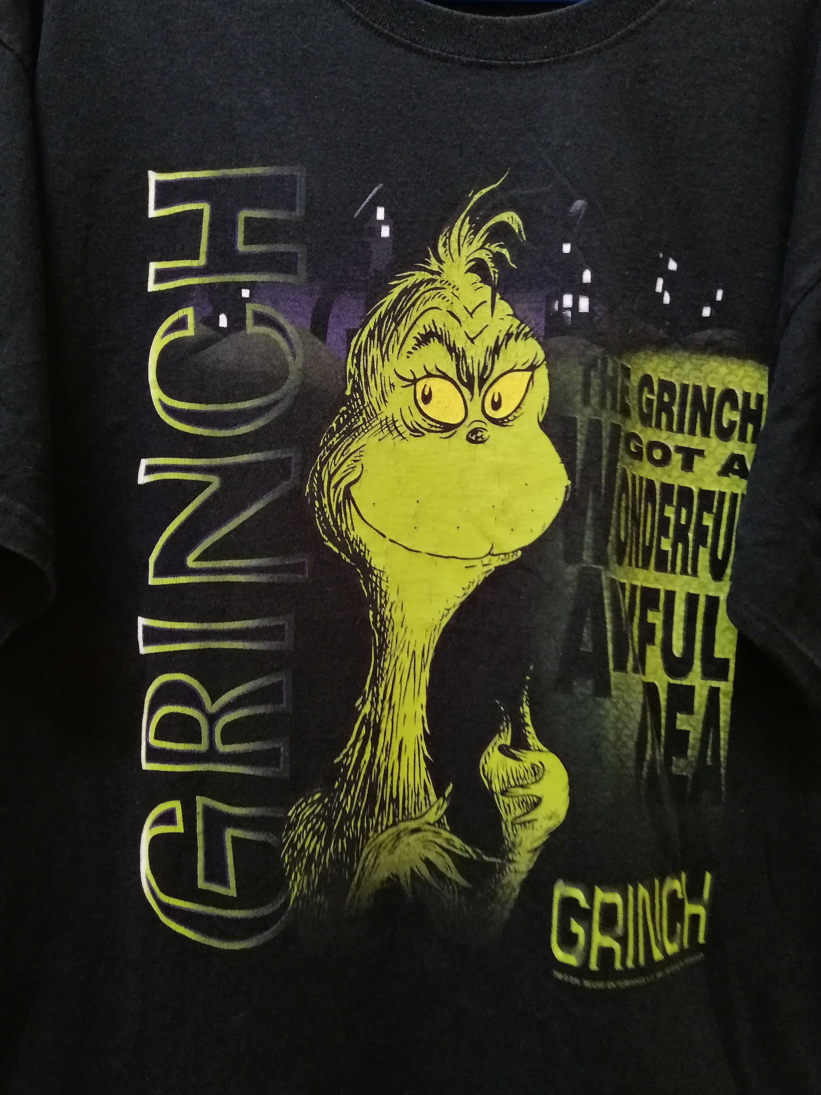 Cartoon Network Vintage 90s Dr. Seuss Grinch T Shirt Size US XL / EU 56 / 4 - 1 Thumbnail