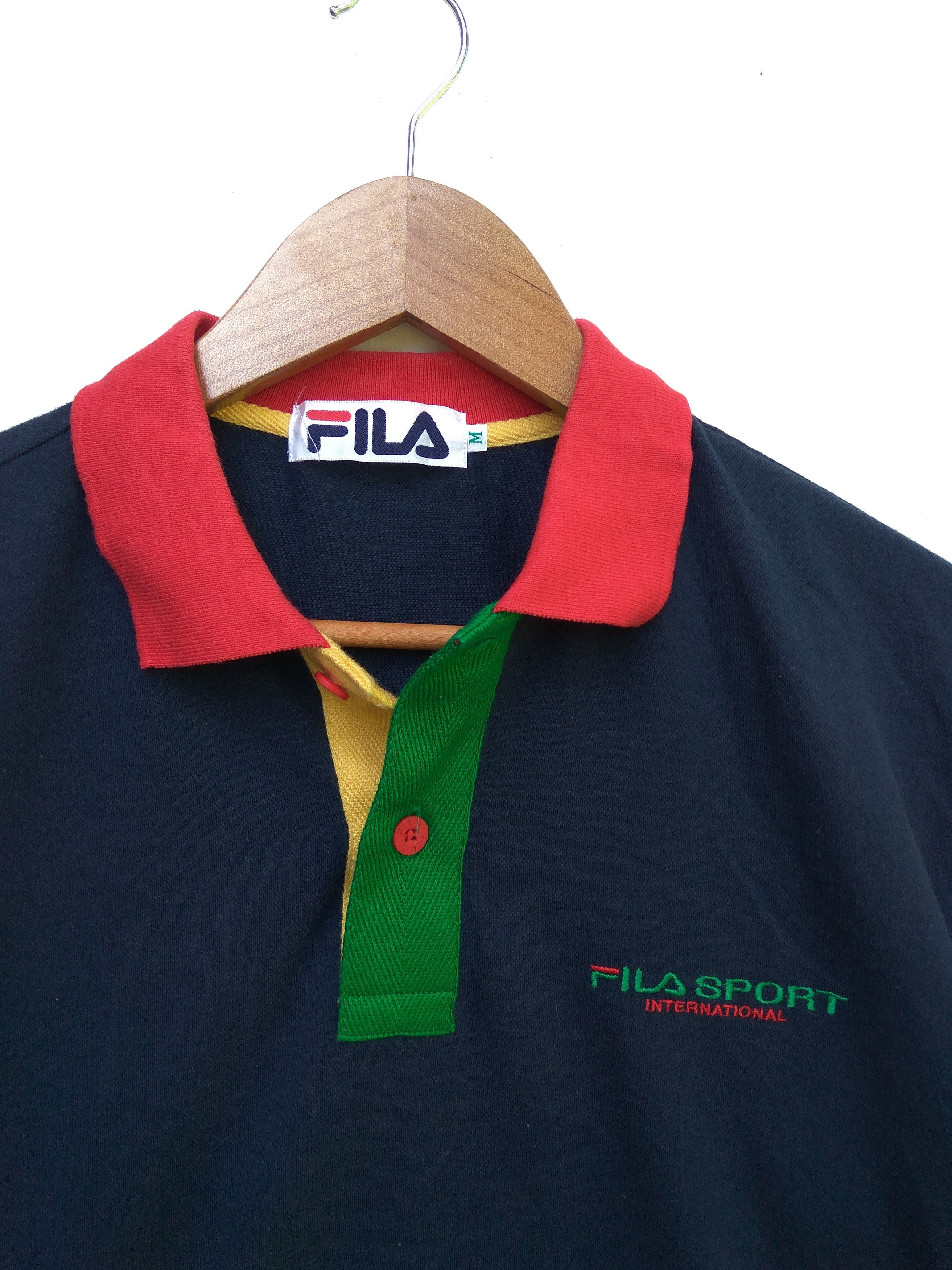 Fila 🔥 Vintage FILA SPORT Spell Out Polos Shirt Size US M / EU 48-50 / 2 - 1 Thumbnail
