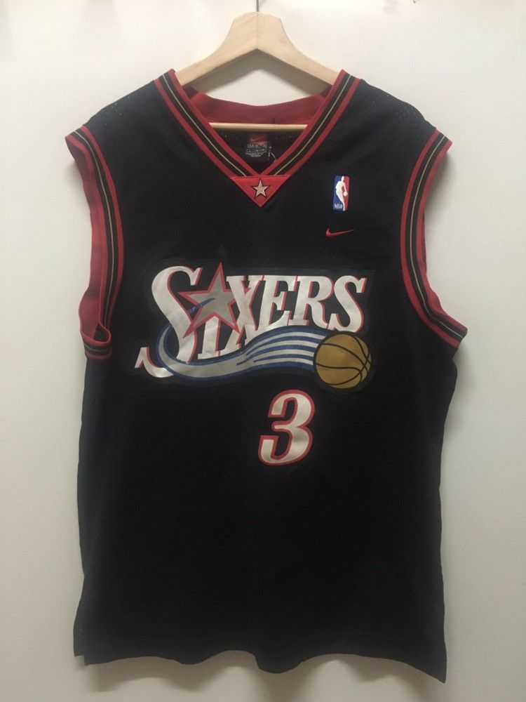 Vintage NBA jersey Allen Iverson Sixers 3 All Star Rare MVP