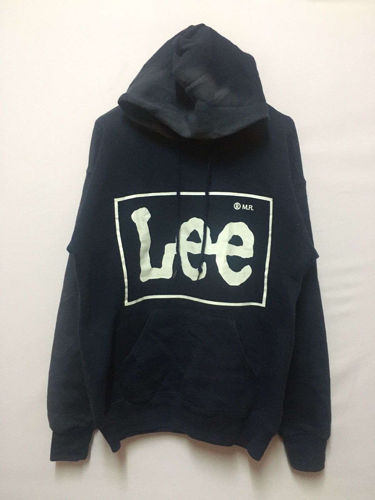Vintage Lee Hoodie Big Logo Lee Pullover