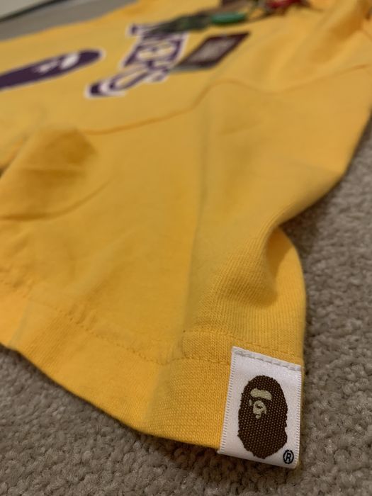 Bape x Lakers Mitchell & Ness Collab Tee
