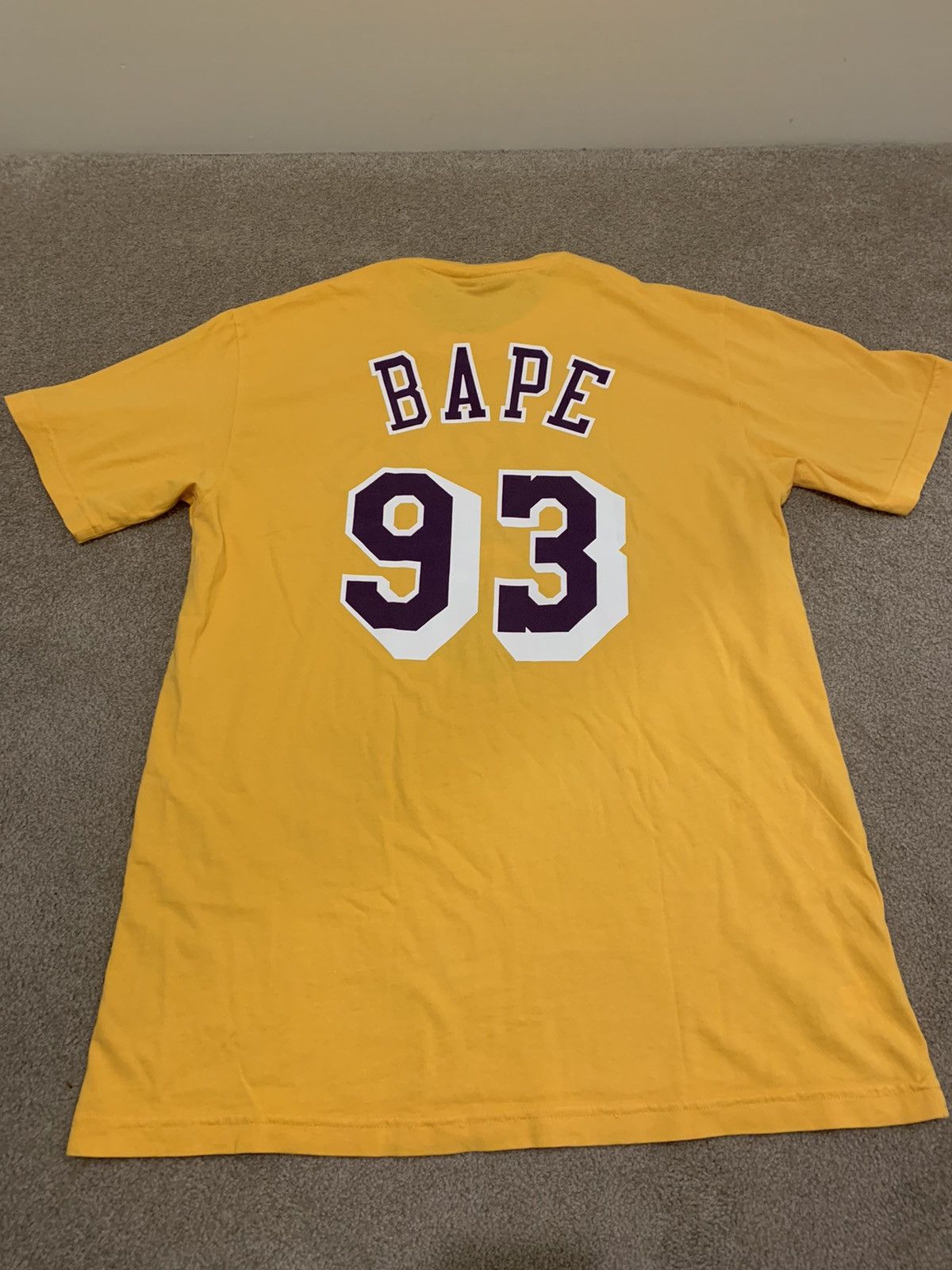 Bape × Mitchell & Ness Bape x Mitchell & Ness Lakers T-Shirt | Grailed 