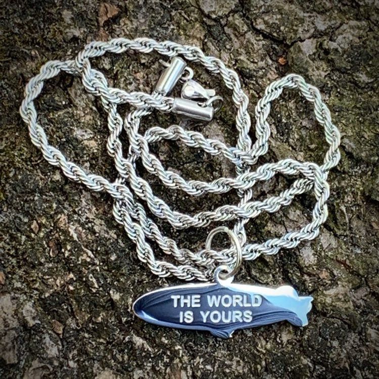 Jewelry Silver Scarface The World Is Yours Blimp Pendant + Chain | Grailed