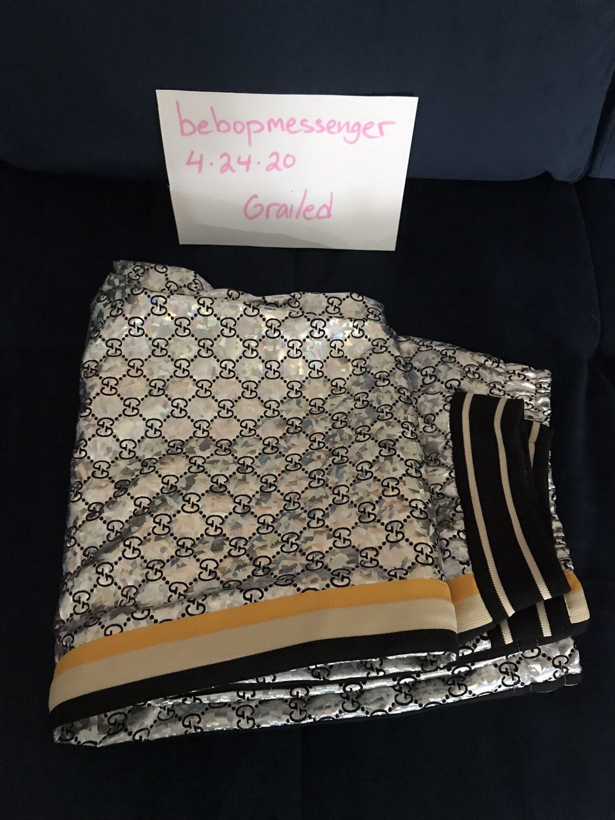 Gucci Gucci GG Sparkling Holographic Track Pants Joggers Size L Grailed