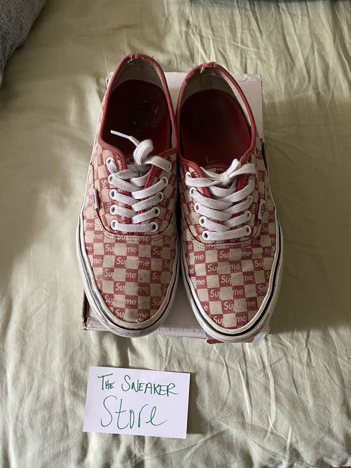 Supreme Vans Supreme Red Checkered Vans Rare Grailed