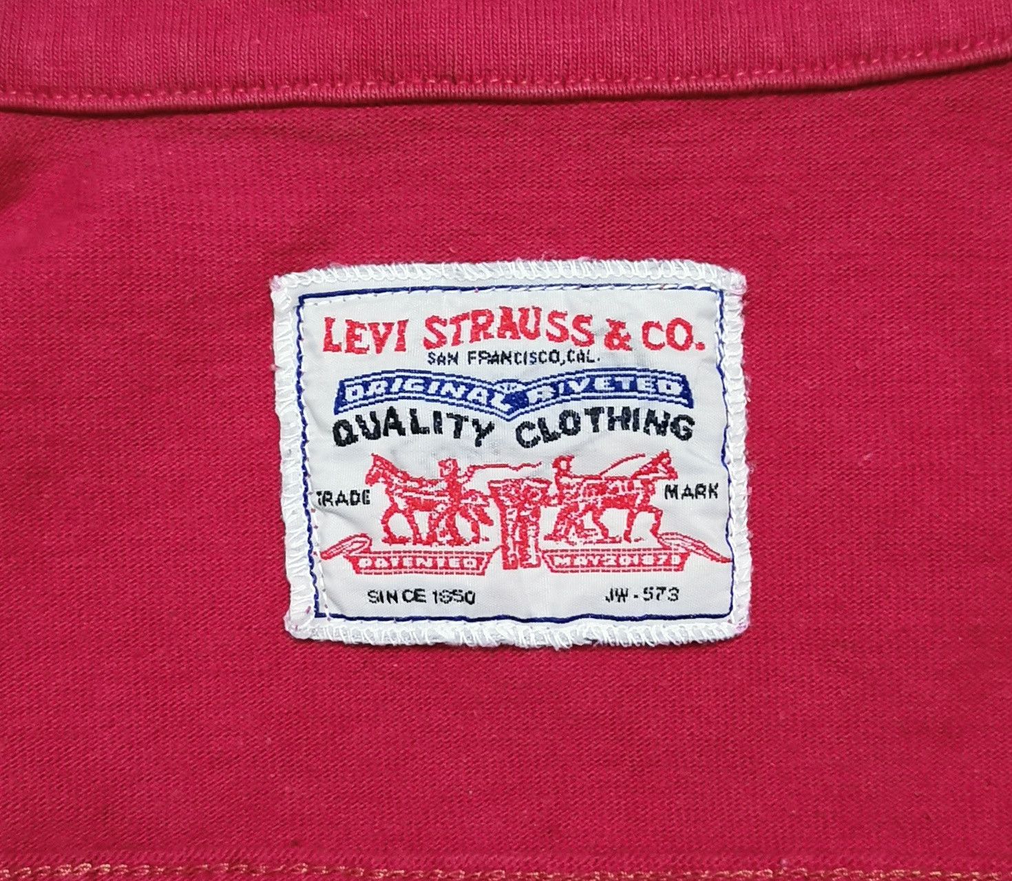 Levi's Levi's Red Denim Jacket Size US M / EU 48-50 / 2 - 6 Thumbnail