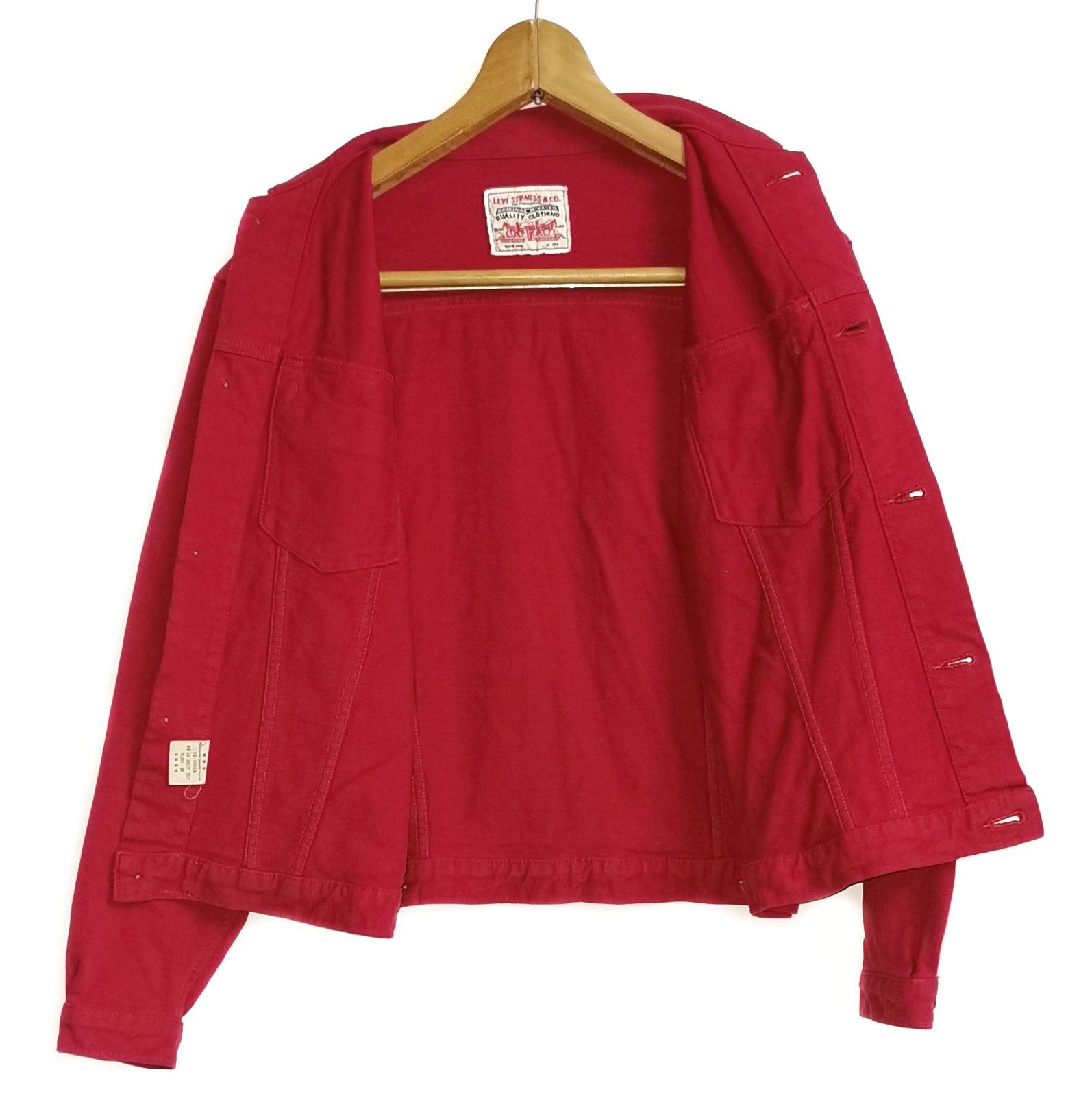 Levi's Levi's Red Denim Jacket Size US M / EU 48-50 / 2 - 5 Thumbnail