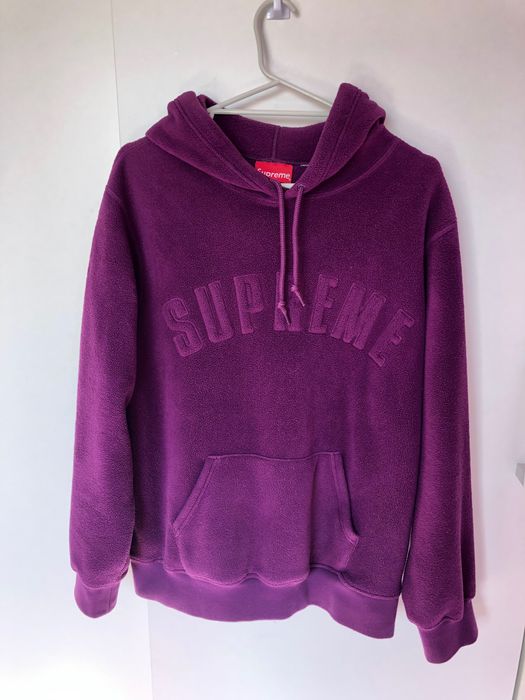 Supreme Supreme Polartec Hooded Sweatshirt (FW18) Purple | Grailed