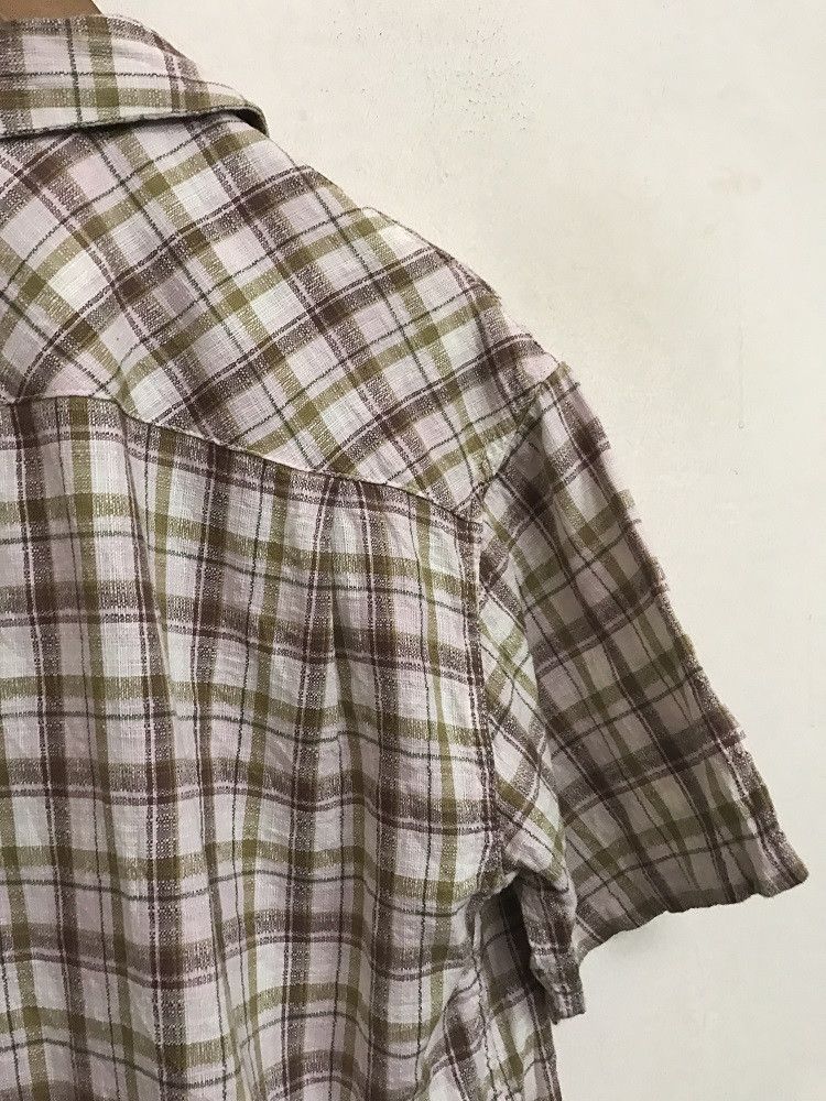Cushman CUSHMAN Japan Check 40s 50s Style Open Collar Linen Blend Size US L / EU 52-54 / 3 - 9 Thumbnail