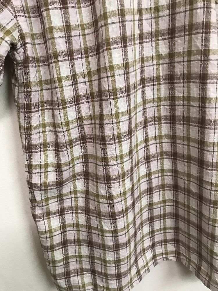 Cushman CUSHMAN Japan Check 40s 50s Style Open Collar Linen Blend Size US L / EU 52-54 / 3 - 11 Thumbnail