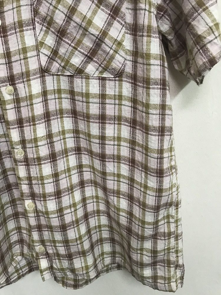 Cushman CUSHMAN Japan Check 40s 50s Style Open Collar Linen Blend Size US L / EU 52-54 / 3 - 5 Thumbnail