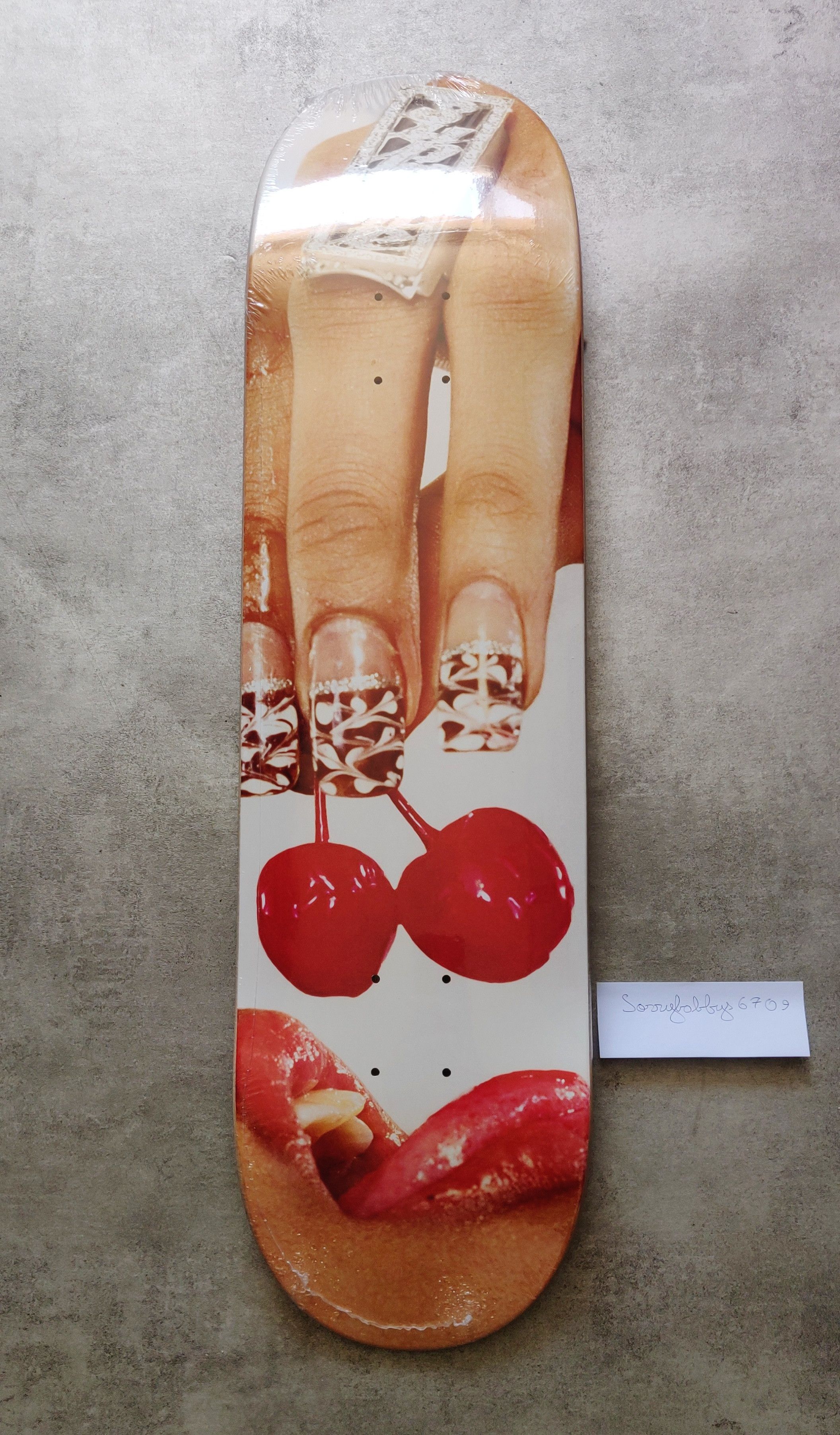 Supreme Cherries Skateboard Deck Red for Women