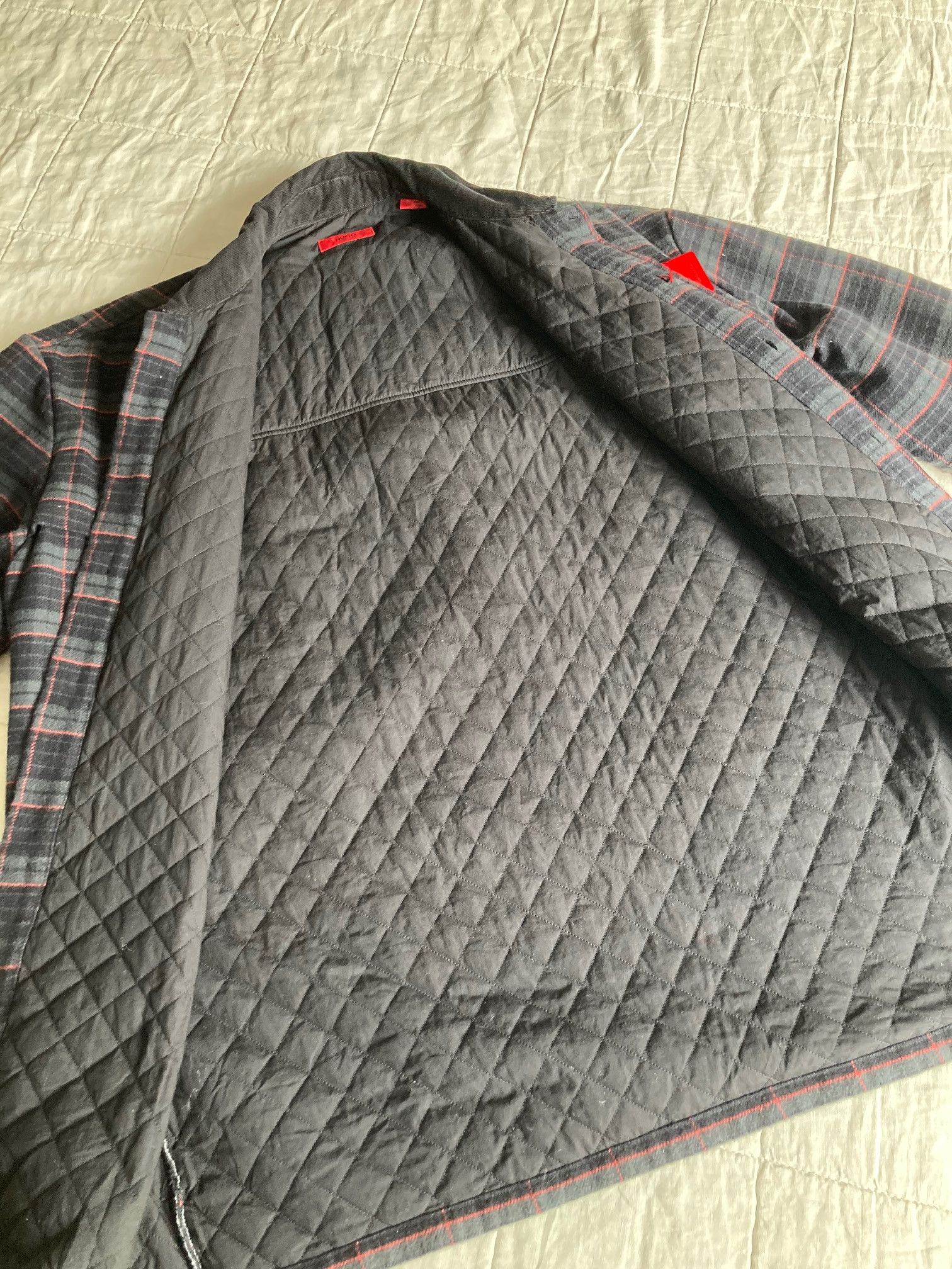 Hugo Plaid black-gray plaid jacket with pockets. Size US L / EU 52-54 / 3 - 3 Thumbnail