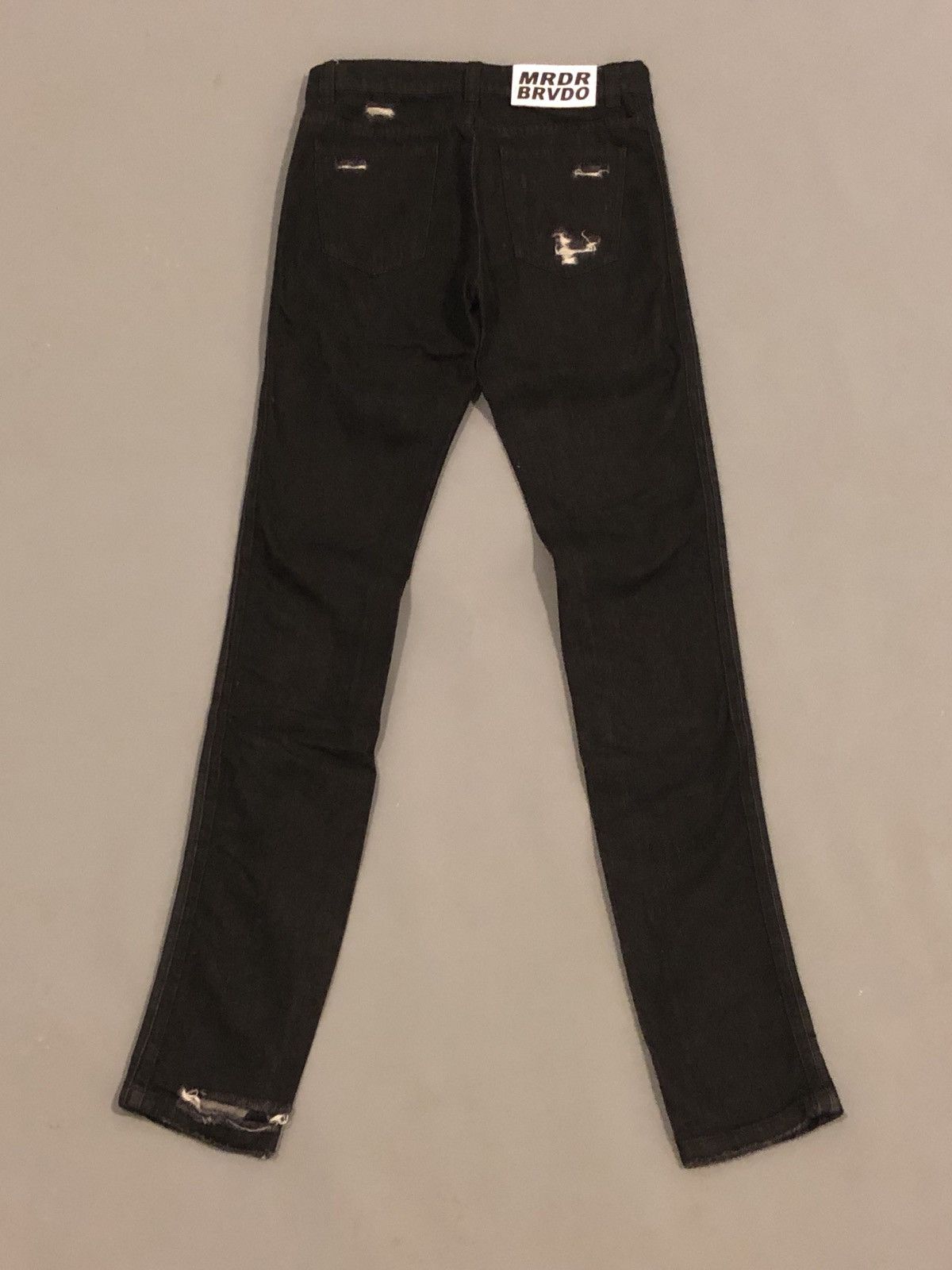 Ev Bravado EV BRAVADO (MRDR BRVDO) Black Distressed Denim Jeans Size US 34 / EU 50 - 2 Thumbnail