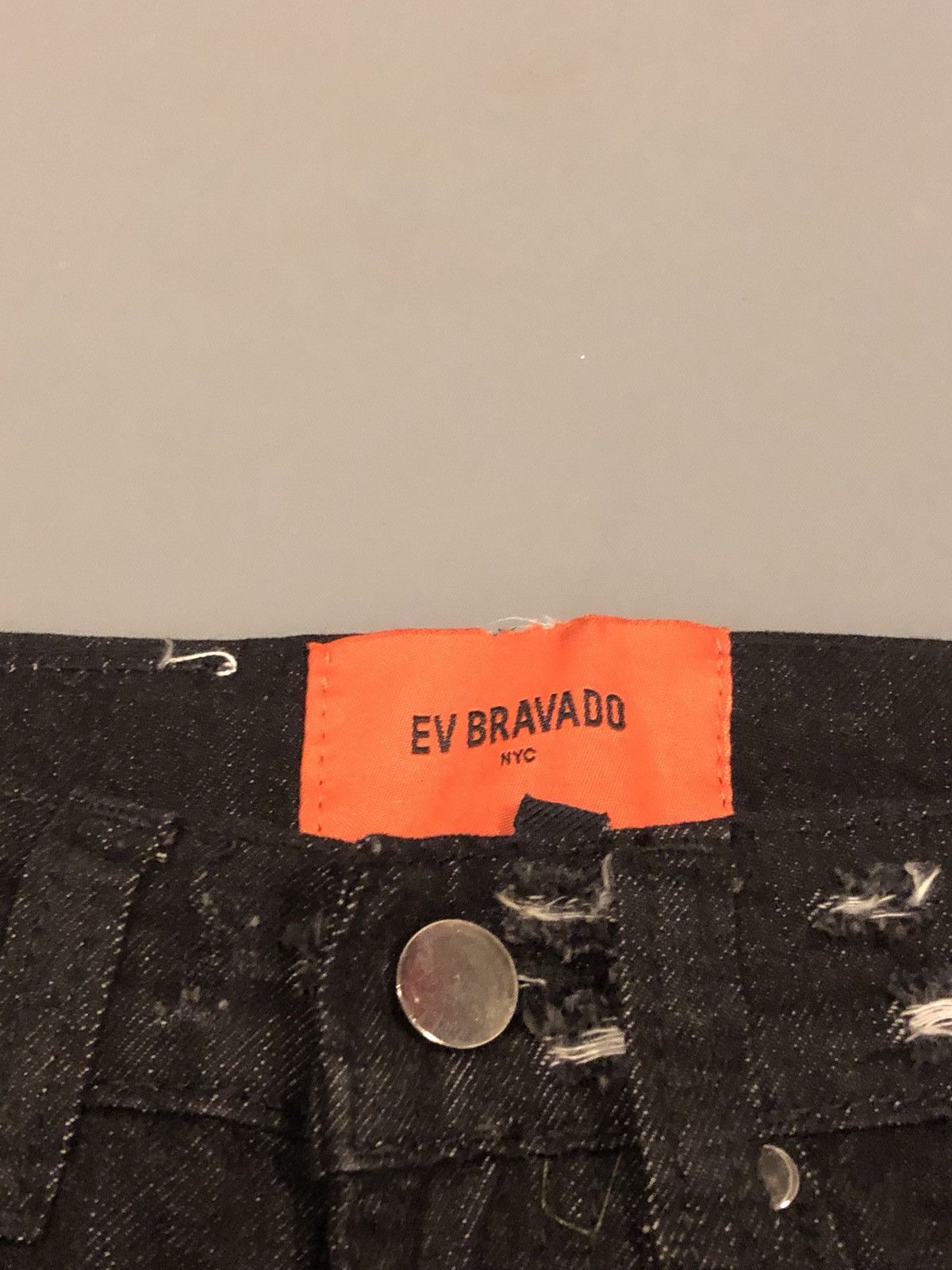 Ev Bravado EV BRAVADO (MRDR BRVDO) Black Distressed Denim Jeans Size US 34 / EU 50 - 4 Thumbnail