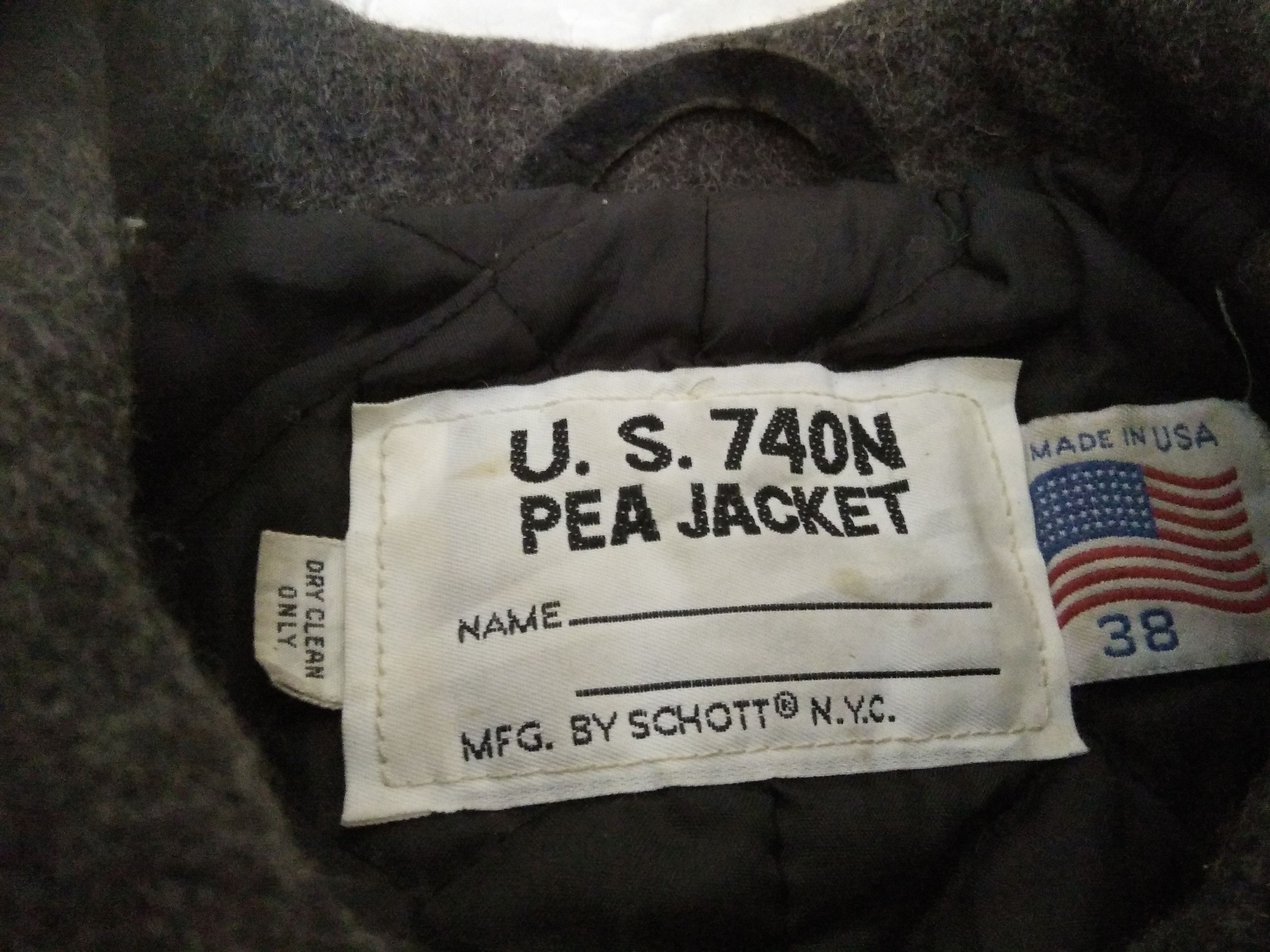 Schott SCHOTT NYC PEA JACKET DECK USN NAVY (A275) Size US M / EU 48-50 / 2 - 4 Thumbnail