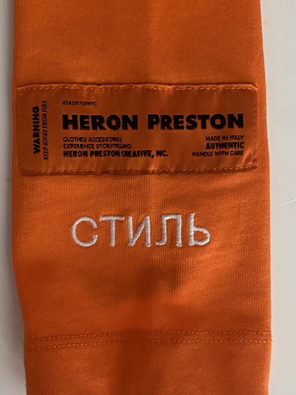 Heron Preston Oversized Heron Preston Mock Neck Orange Long Sleeve Tee Size US S / EU 44-46 / 1 - 7 Thumbnail