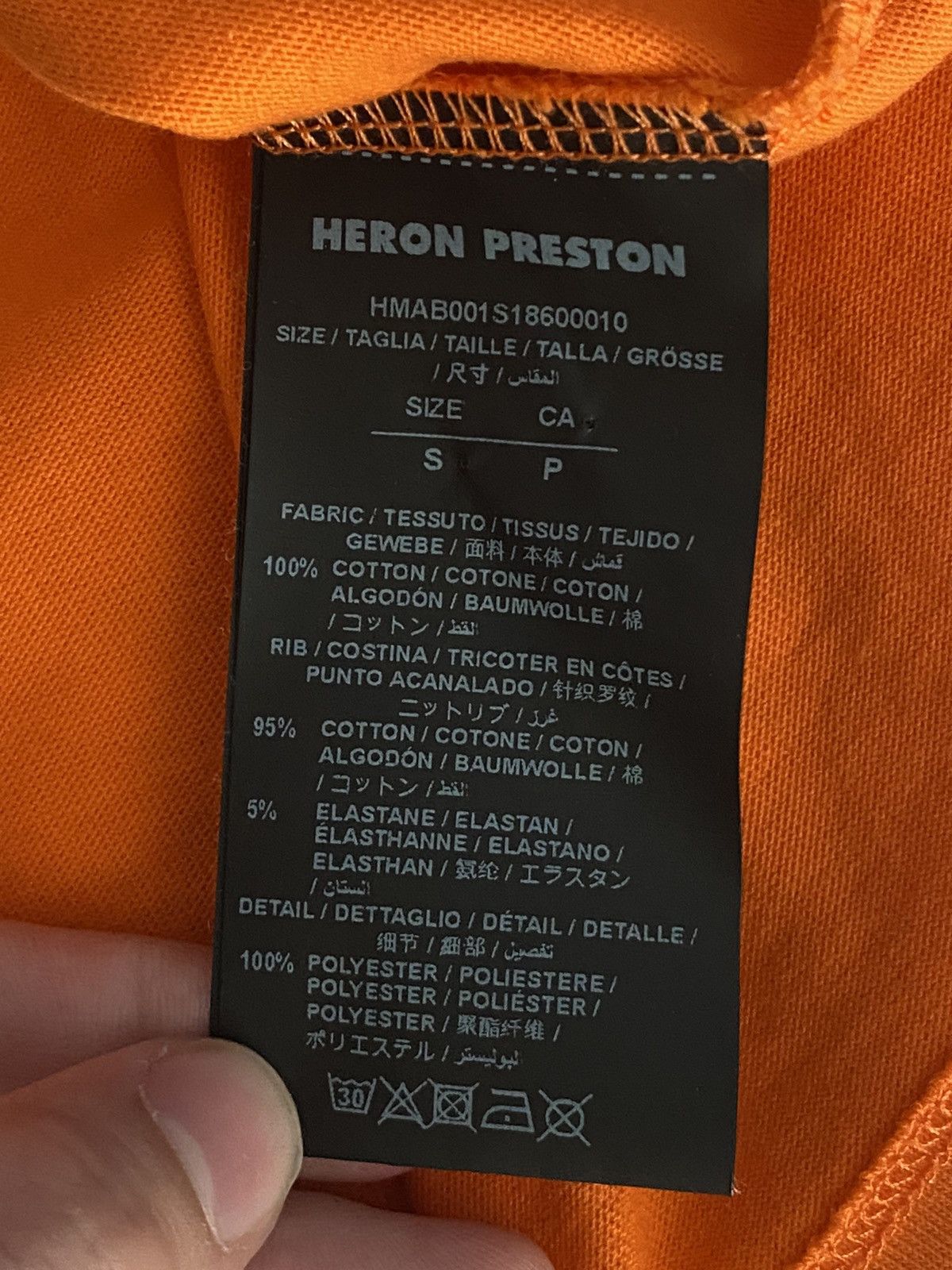 Heron Preston Oversized Heron Preston Mock Neck Orange Long Sleeve Tee Size US S / EU 44-46 / 1 - 5 Thumbnail