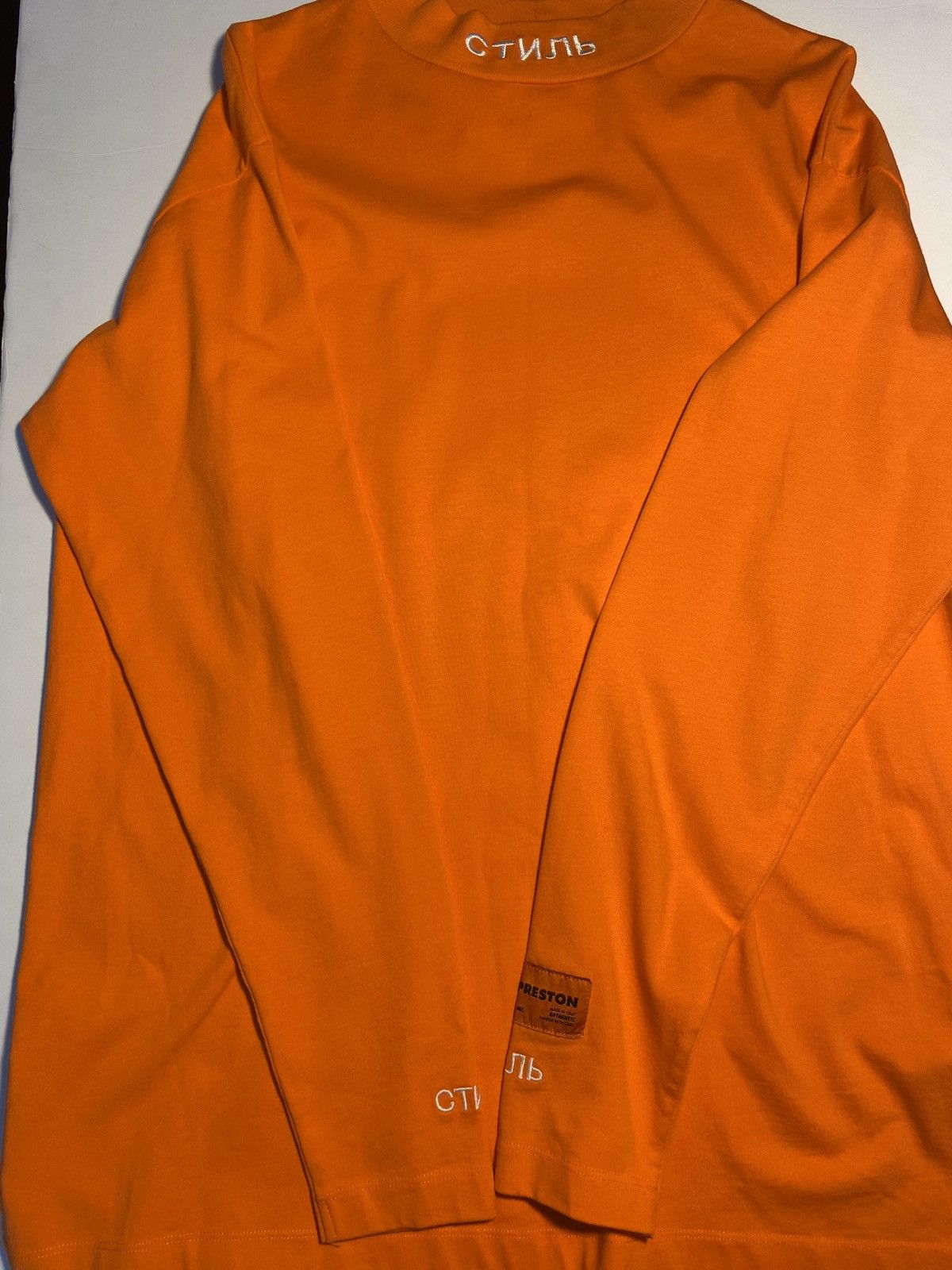 Heron Preston Oversized Heron Preston Mock Neck Orange Long Sleeve Tee Size US S / EU 44-46 / 1 - 2 Thumbnail