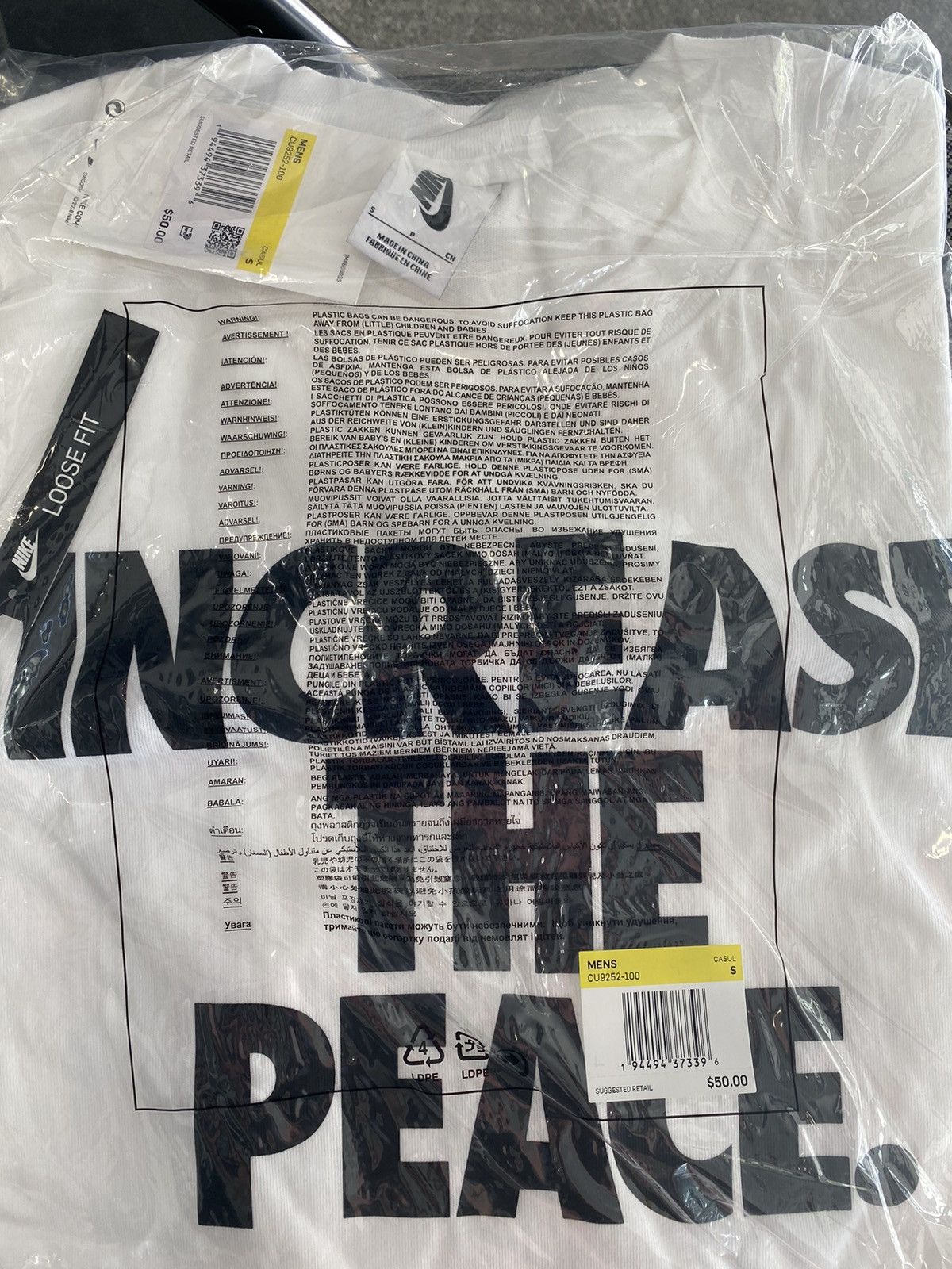 Nike × Stussy Stussy Nike Increase The Peace T-shirt | Grailed