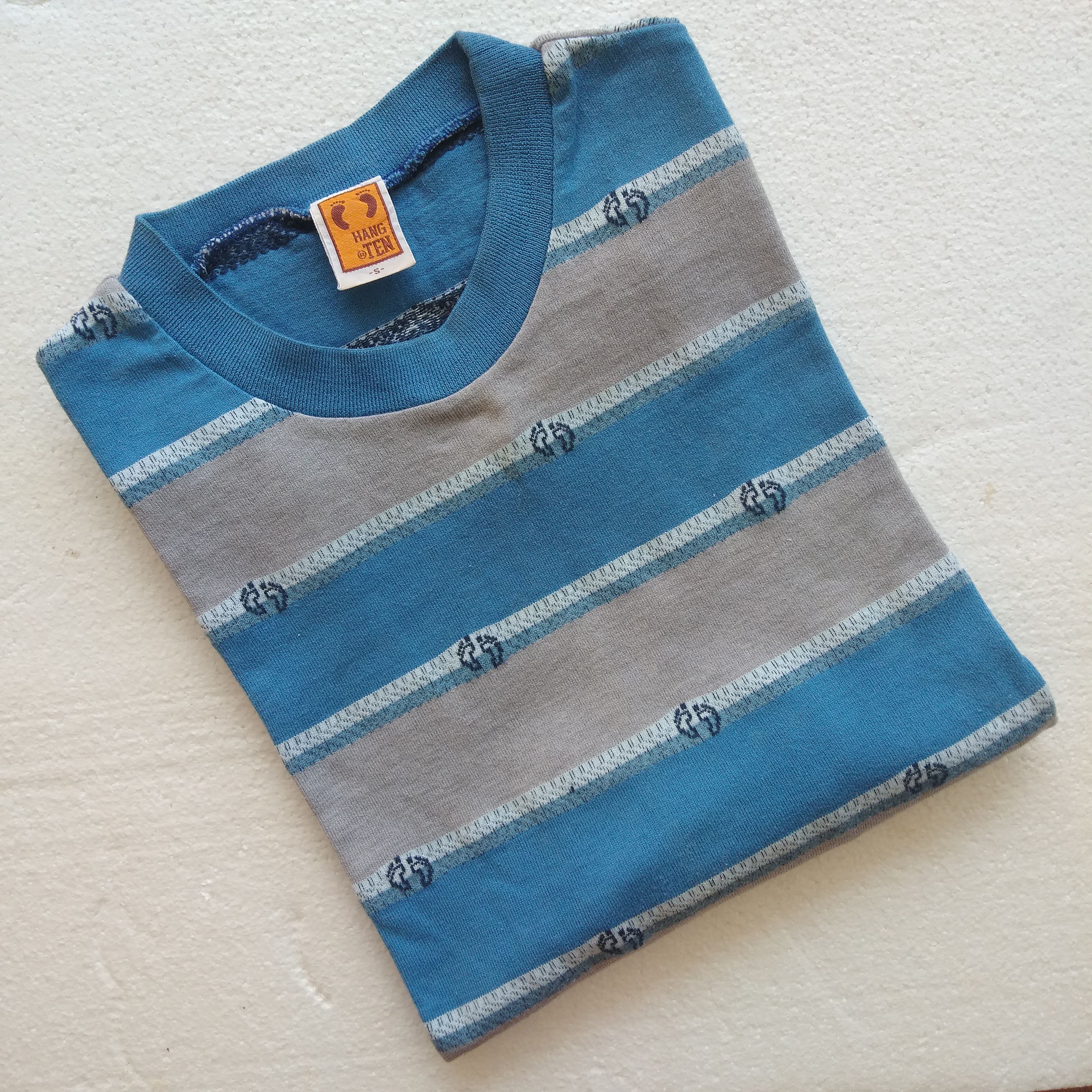 Hang Ten × Vintage Vintage Hang Ten Stripes T-shirt Size US S / EU 44-46 / 1 - 1 Thumbnail