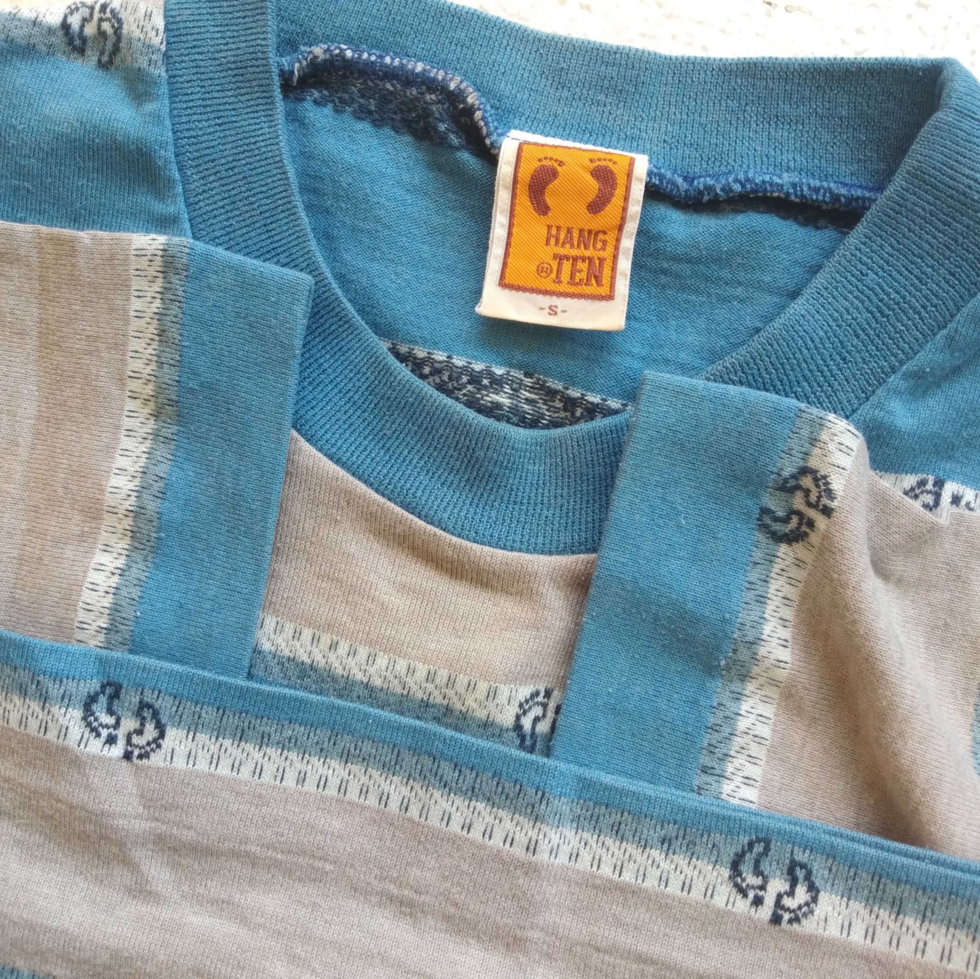 Hang Ten × Vintage Vintage Hang Ten Stripes T-shirt Size US S / EU 44-46 / 1 - 4 Thumbnail
