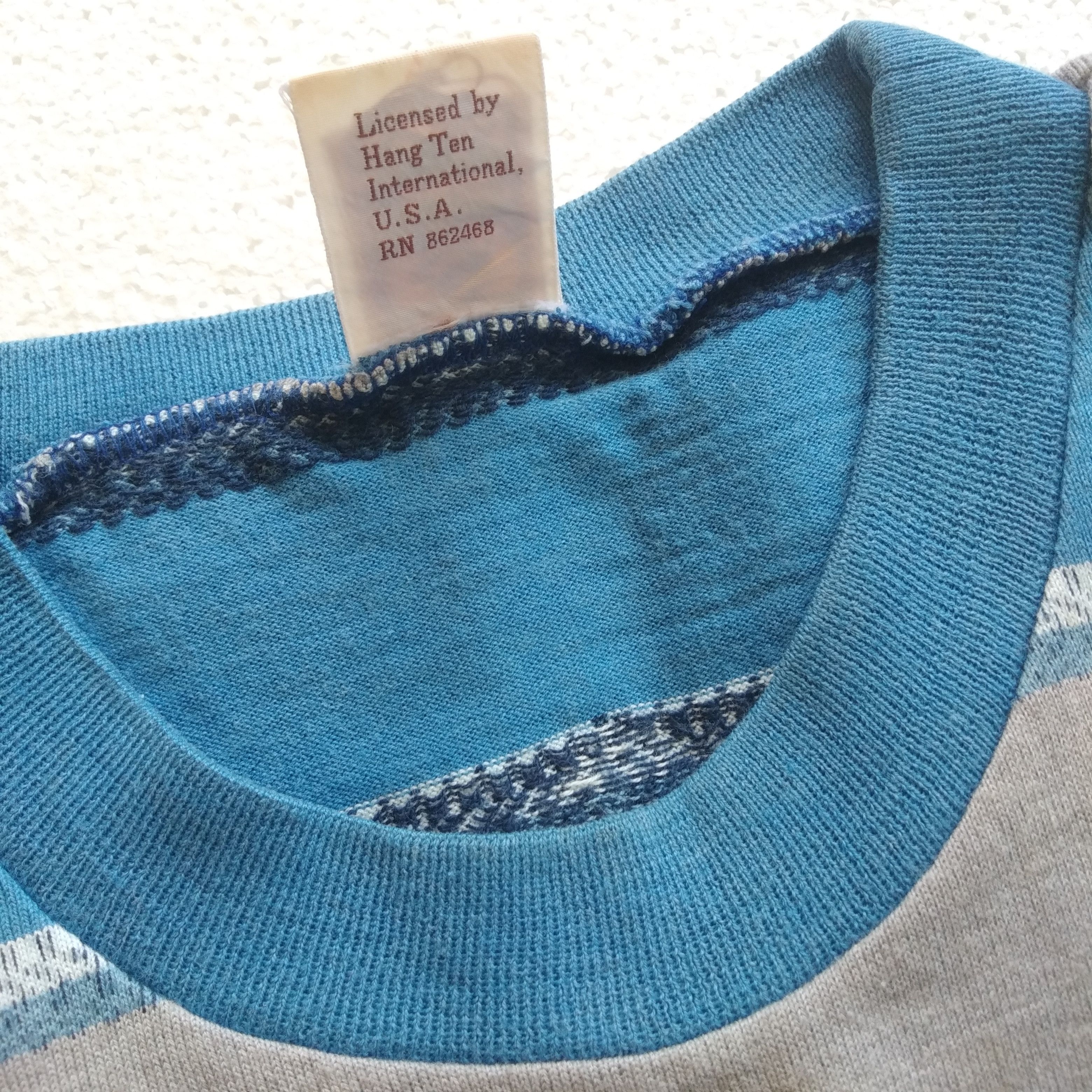 Hang Ten × Vintage Vintage Hang Ten Stripes T-shirt Size US S / EU 44-46 / 1 - 6 Thumbnail