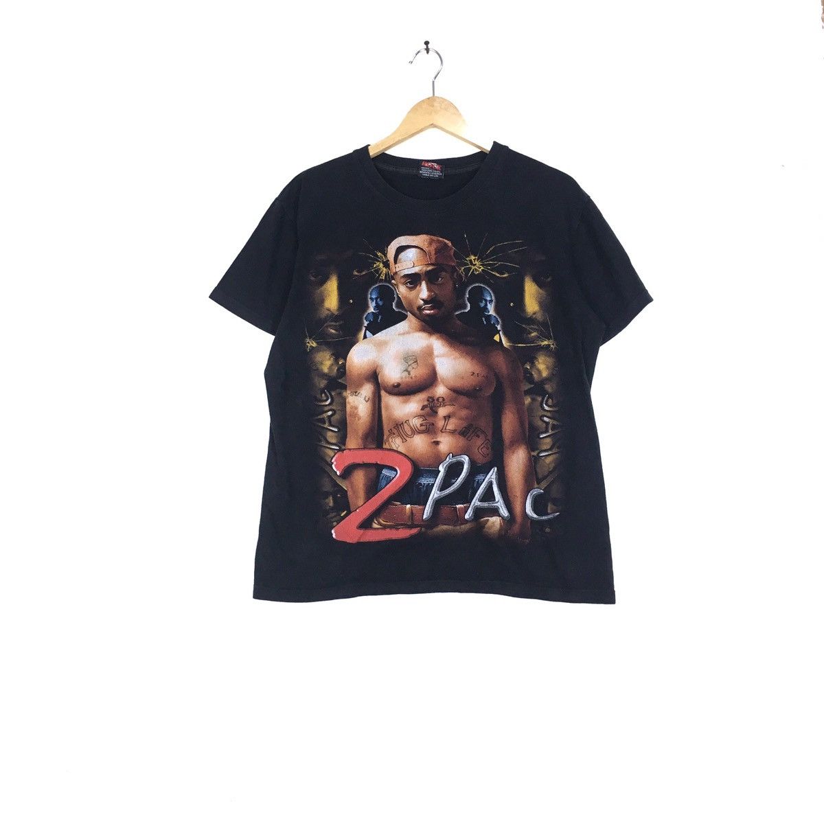 Rap Tees Rare‼️ vintage Early 2000’s Tupac shakur T-shirt Big print Size US M / EU 48-50 / 2 - 1 Thumbnail