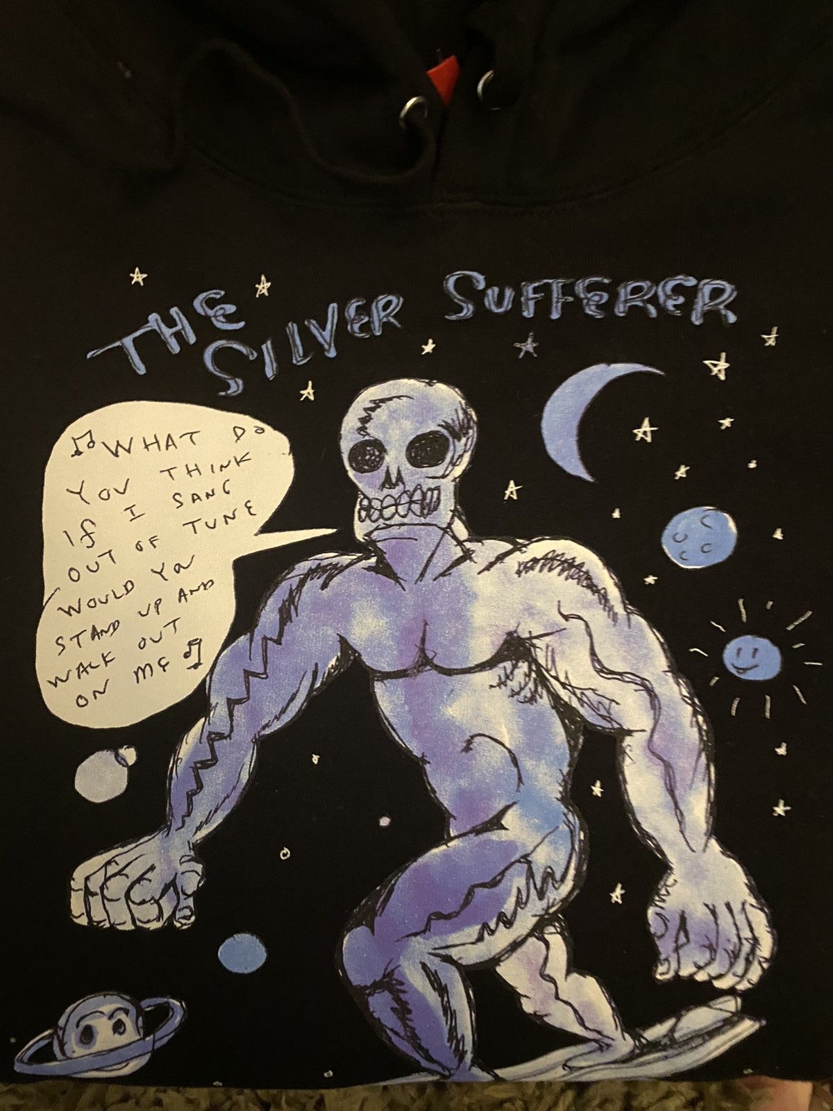 Supreme daniel johnston hooded sweatshirt black sale