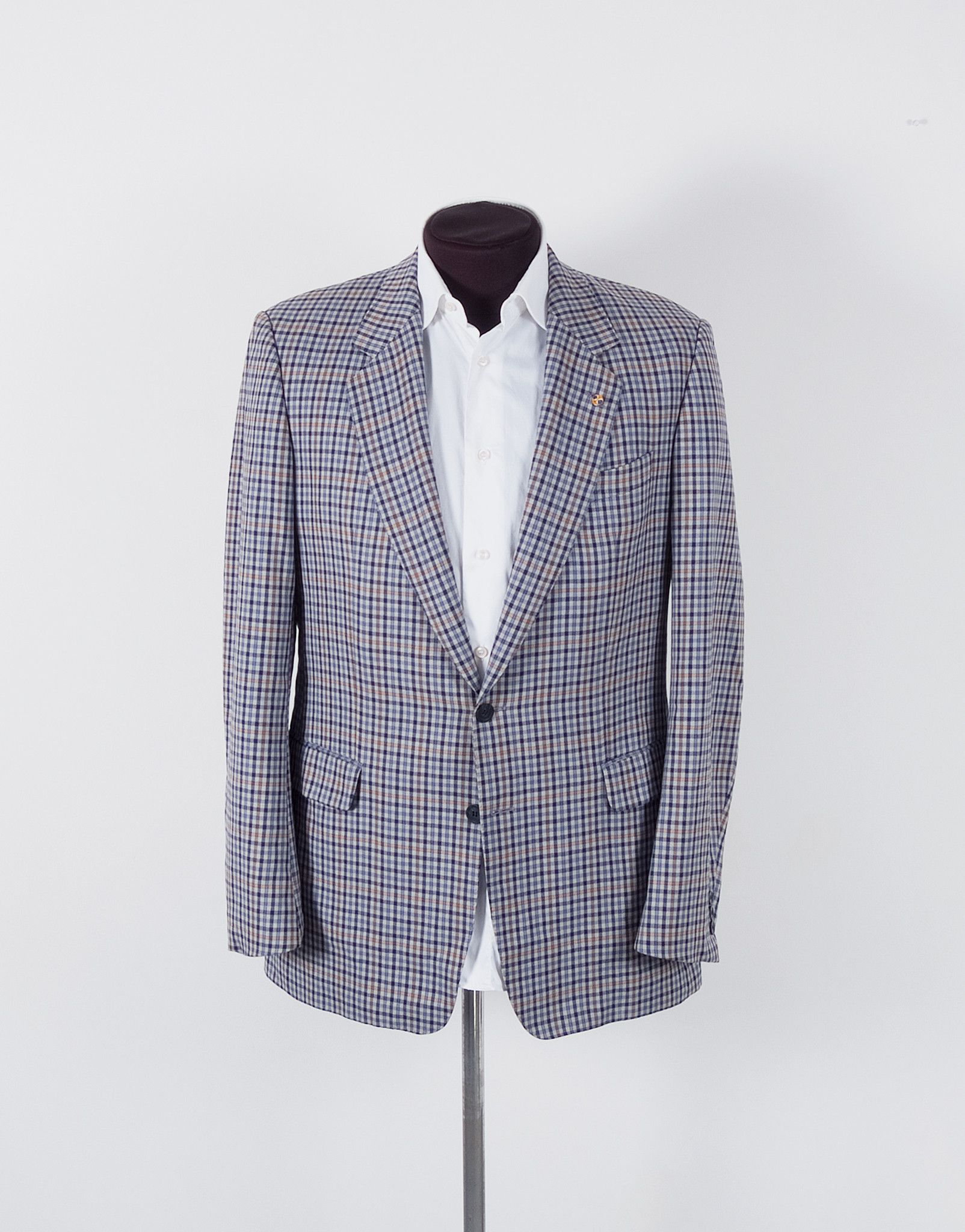 Burberry × Burberry Prorsum Burberry Prorsum Checked Wool Blazer Jacket (US42) Size 42R - 1 Thumbnail