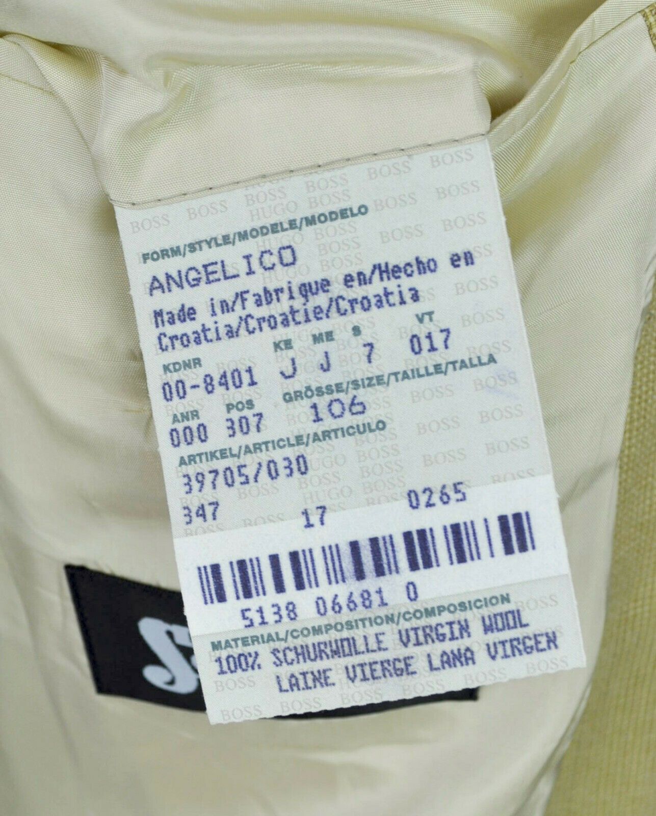 Hugo Boss HUGO BOSS 100% Virgin Wool Blazer Textured Jacket Sport Size 44L - 8 Thumbnail