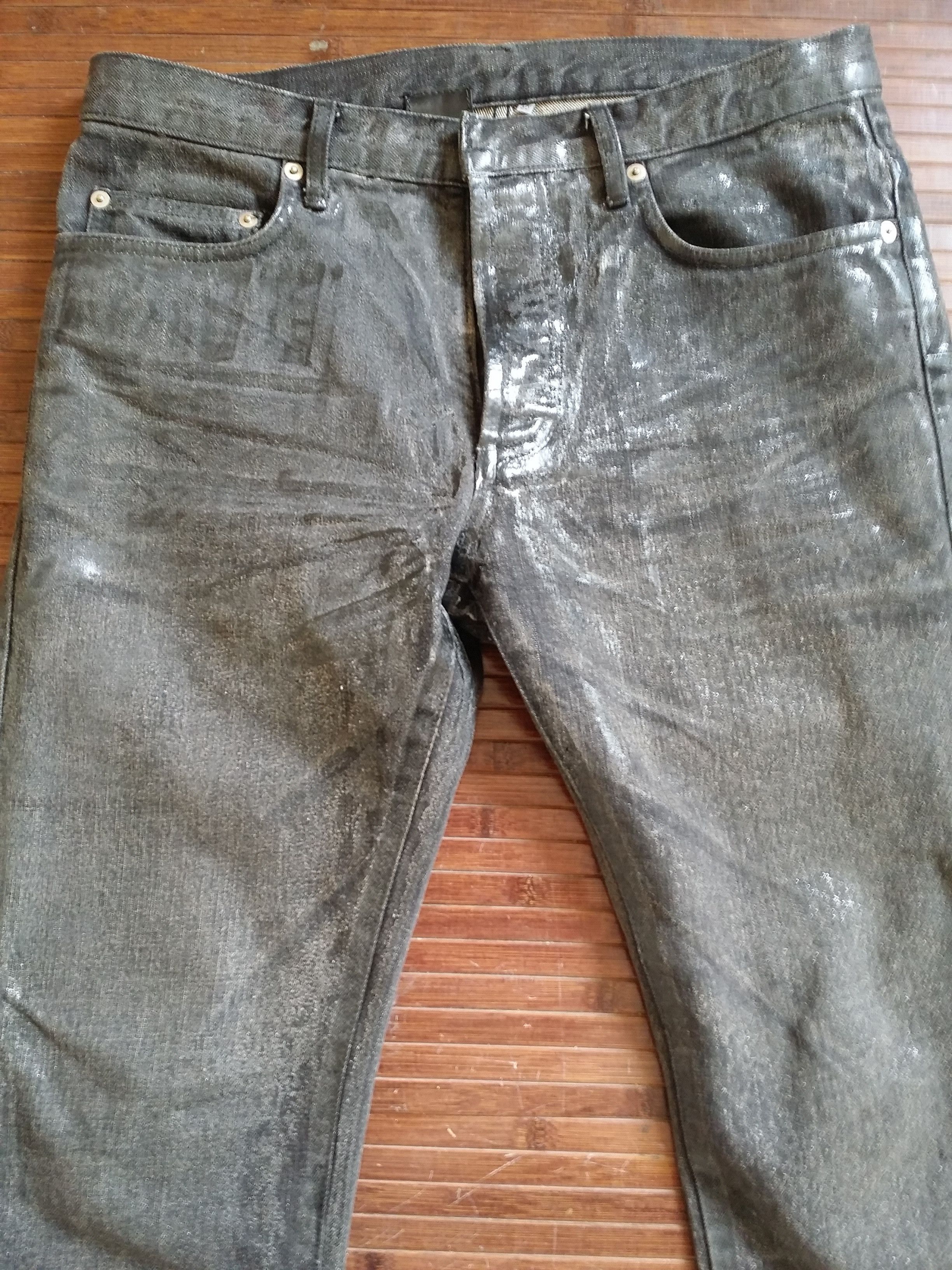 Dior Waxed Black Jeans Slimane