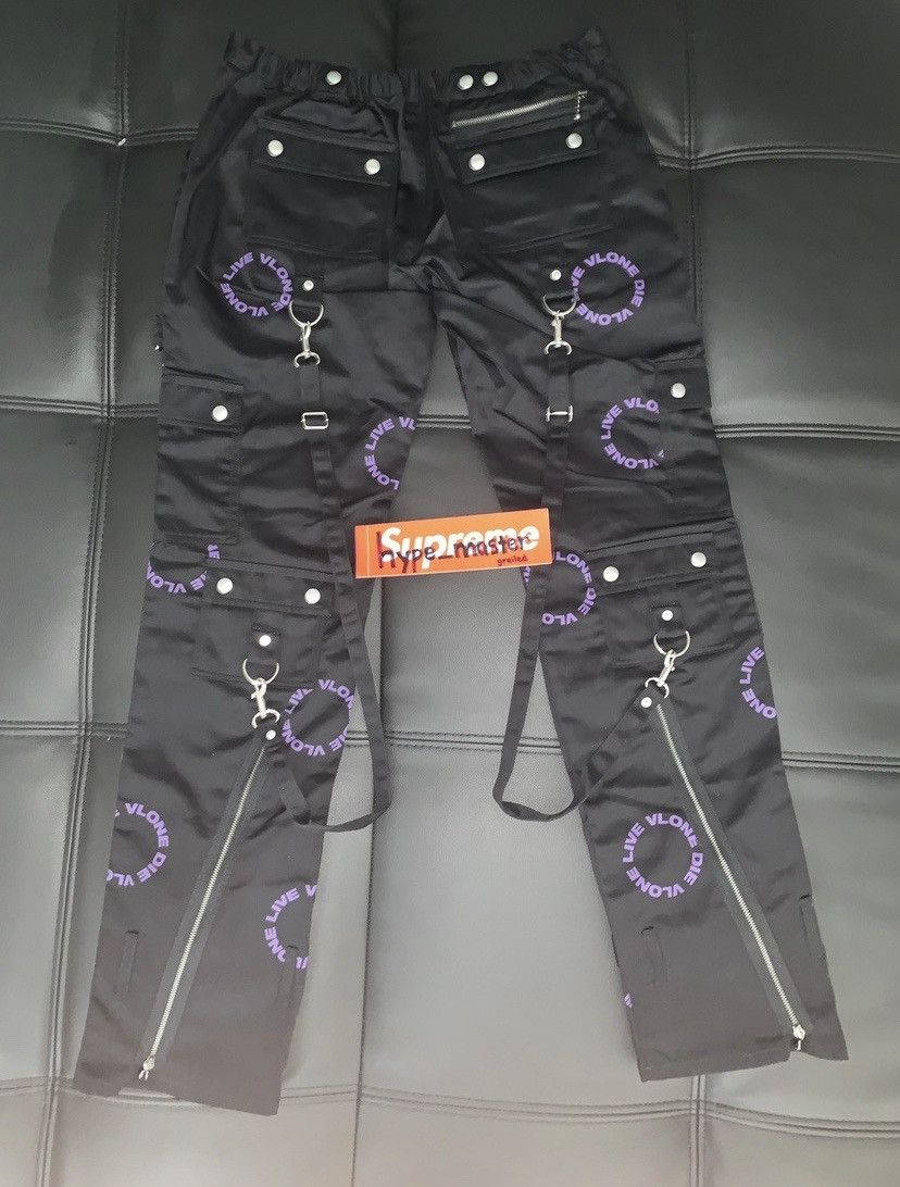 Vlone Live Vlone Die Vlone Bondage Pants Purple Grailed