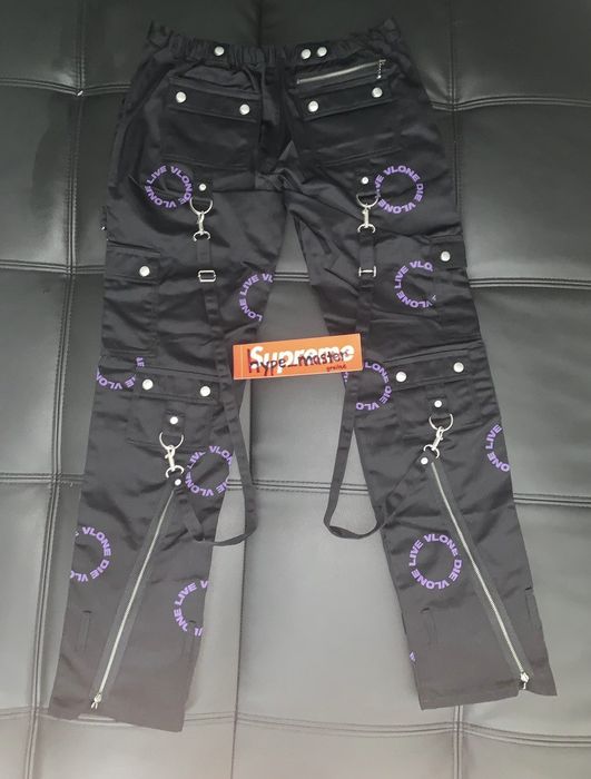 Vlone Live Vlone Die Vlone Bondage Pants Purple | Grailed