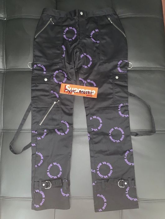 Vlone Live Vlone Die Vlone Bondage Pants Purple | Grailed