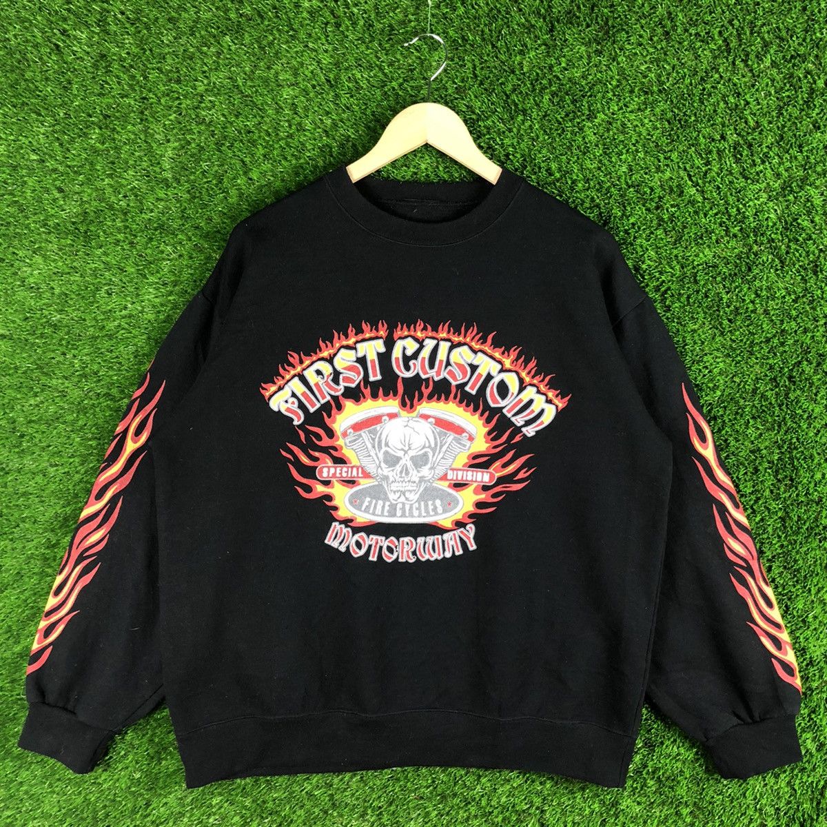 Vintage First Custom Motorway Sweatshirt Nice Design