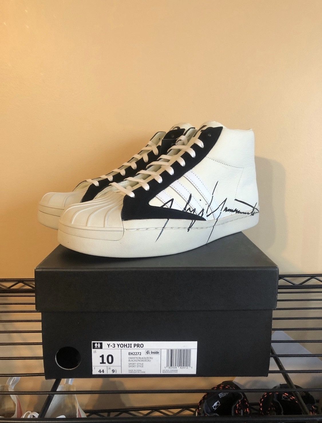 adidas gazelle silver green womens Y-3 Yohji Yamamoto x Adidas High Top Wedge Sneakers Black Leather Size   Celebrity Owned