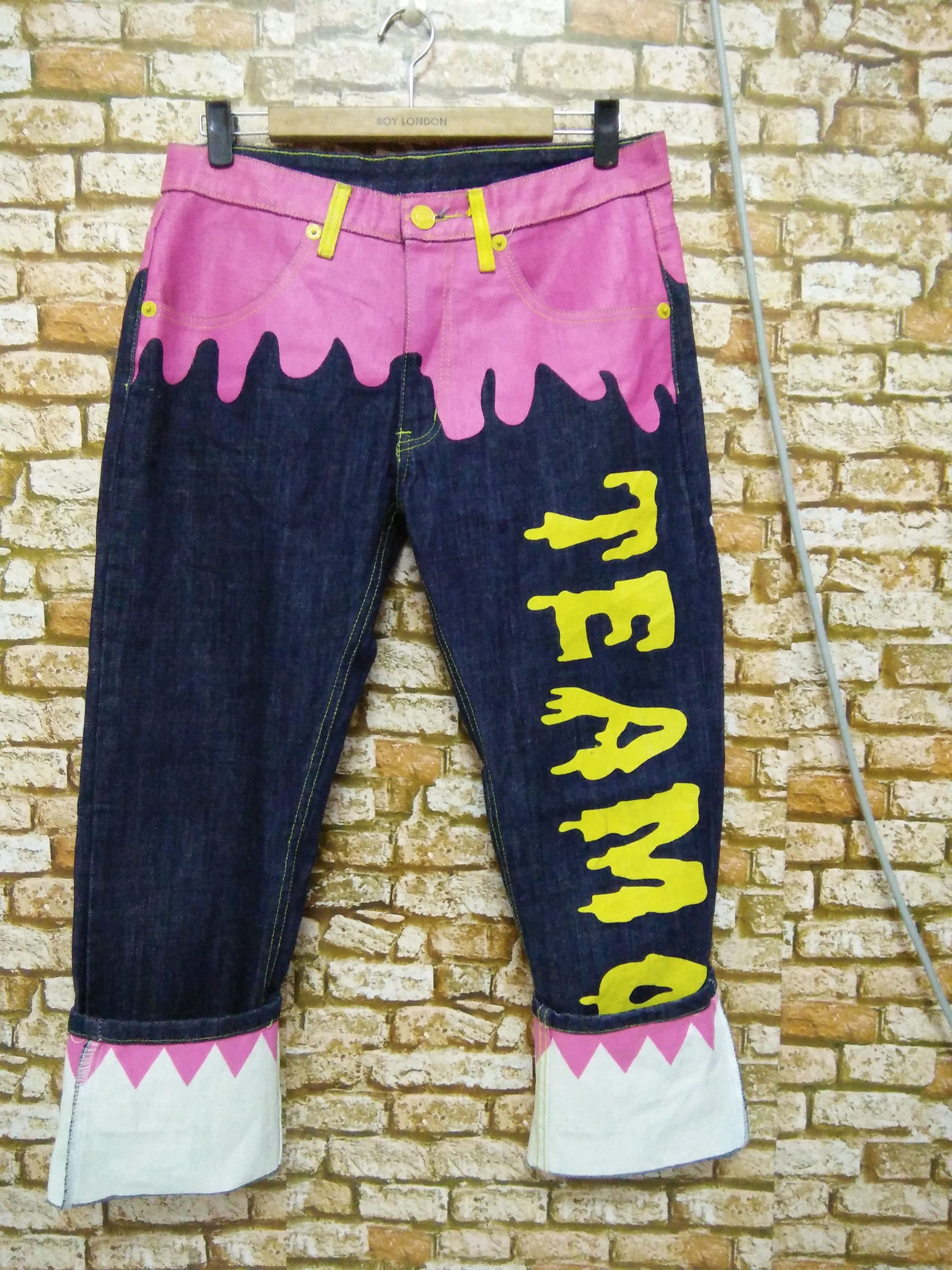 Japanese Brand MAD MONSTER x MORPLEQ DENIM PAINT (A786) Size US 32 / EU 48 - 5 Thumbnail