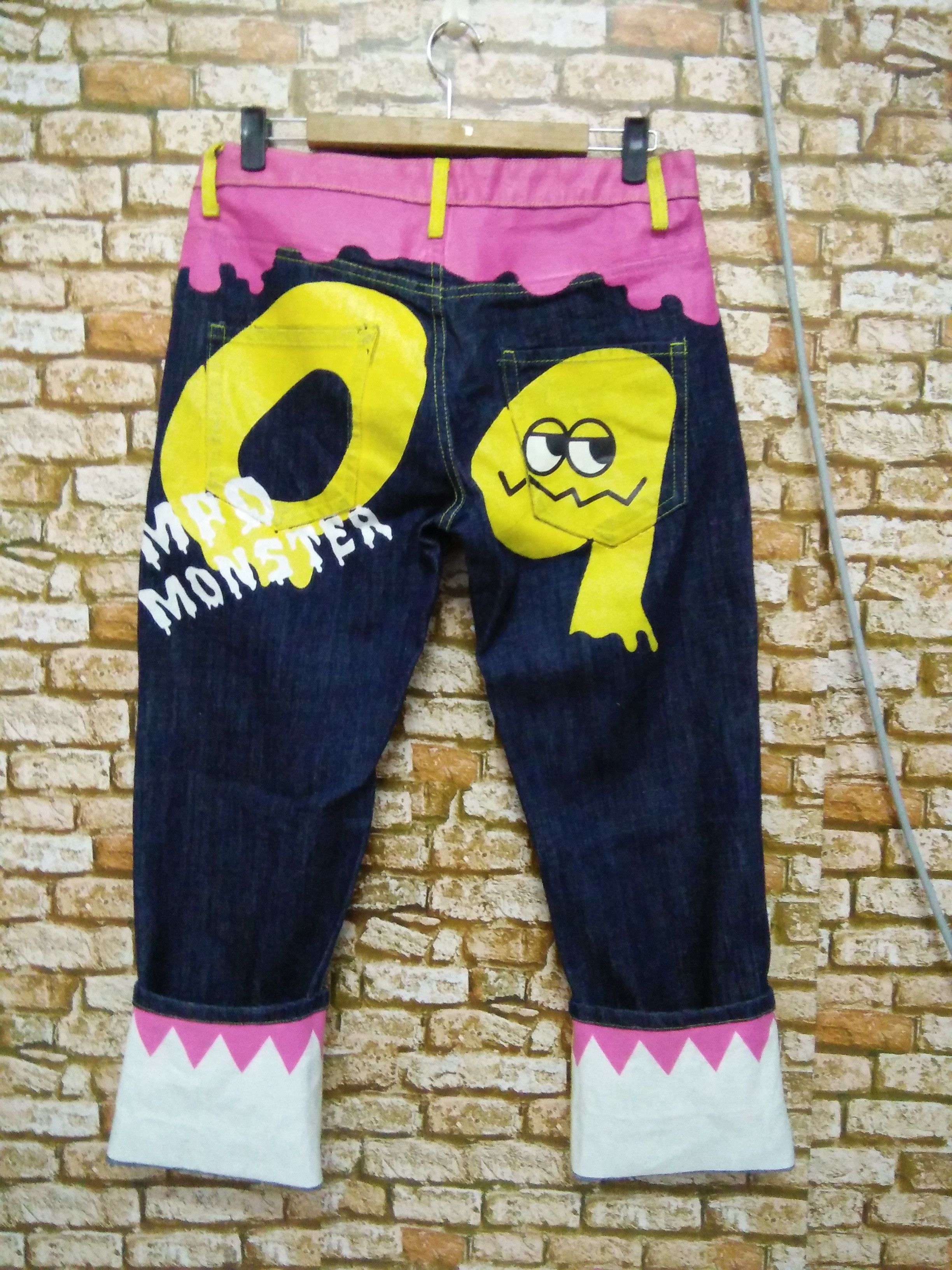 Japanese Brand MAD MONSTER x MORPLEQ DENIM PAINT (A786) Size US 32 / EU 48 - 4 Thumbnail