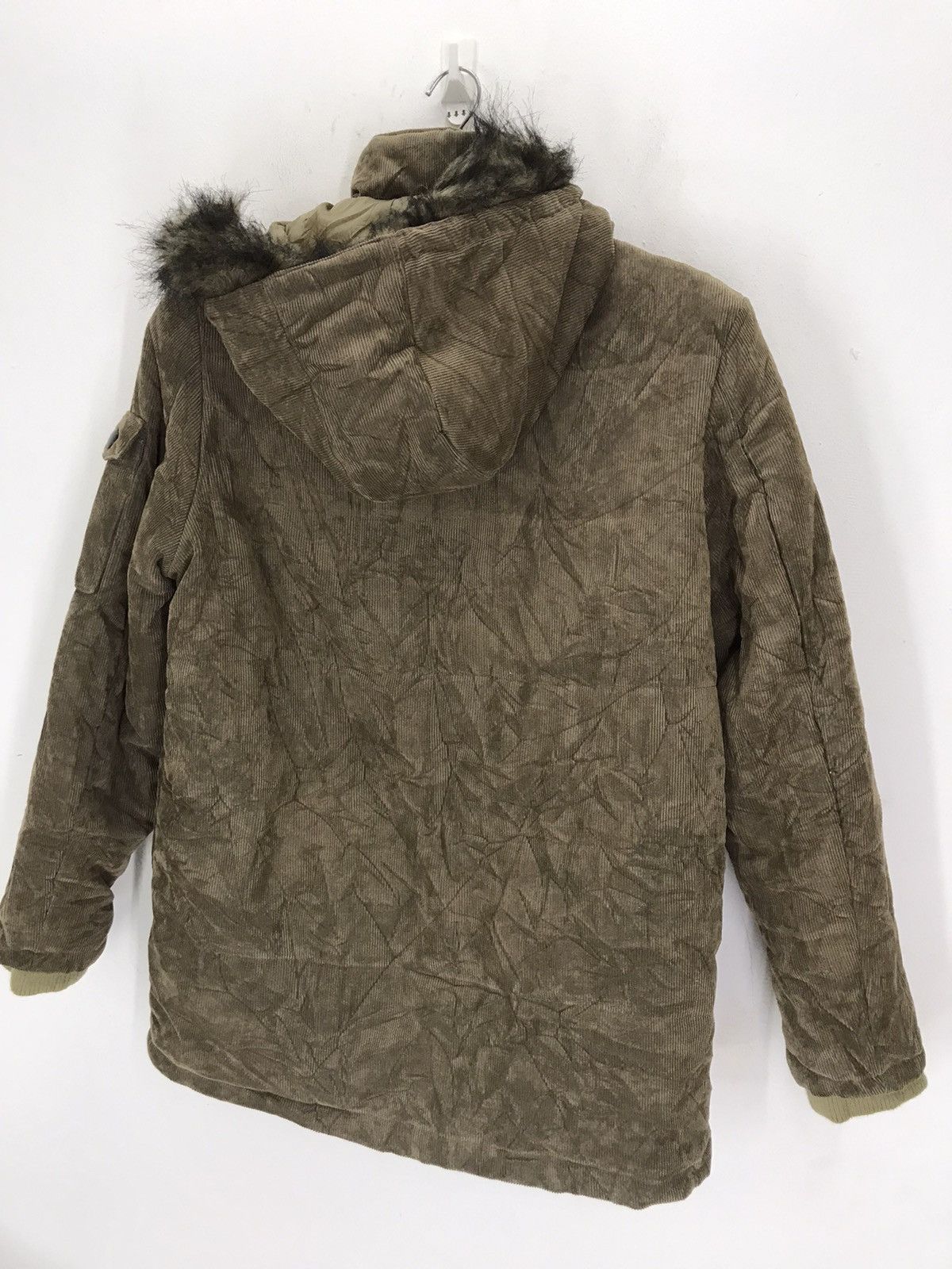 Global Work × Japanese Brand Global work corduroy fur hoodie parka jacket Size US L / EU 52-54 / 3 - 2 Thumbnail