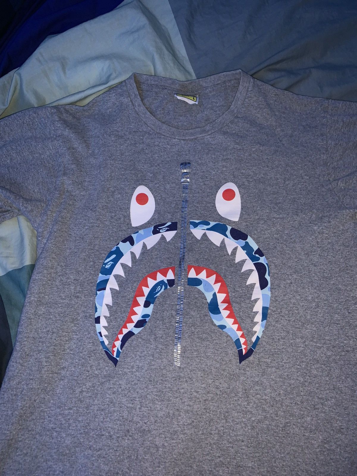 Bape Bape shark tee shirt | Grailed