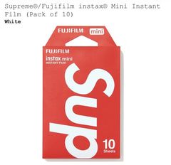 Supreme Fujifilm Instax Mini Instant Film | Grailed